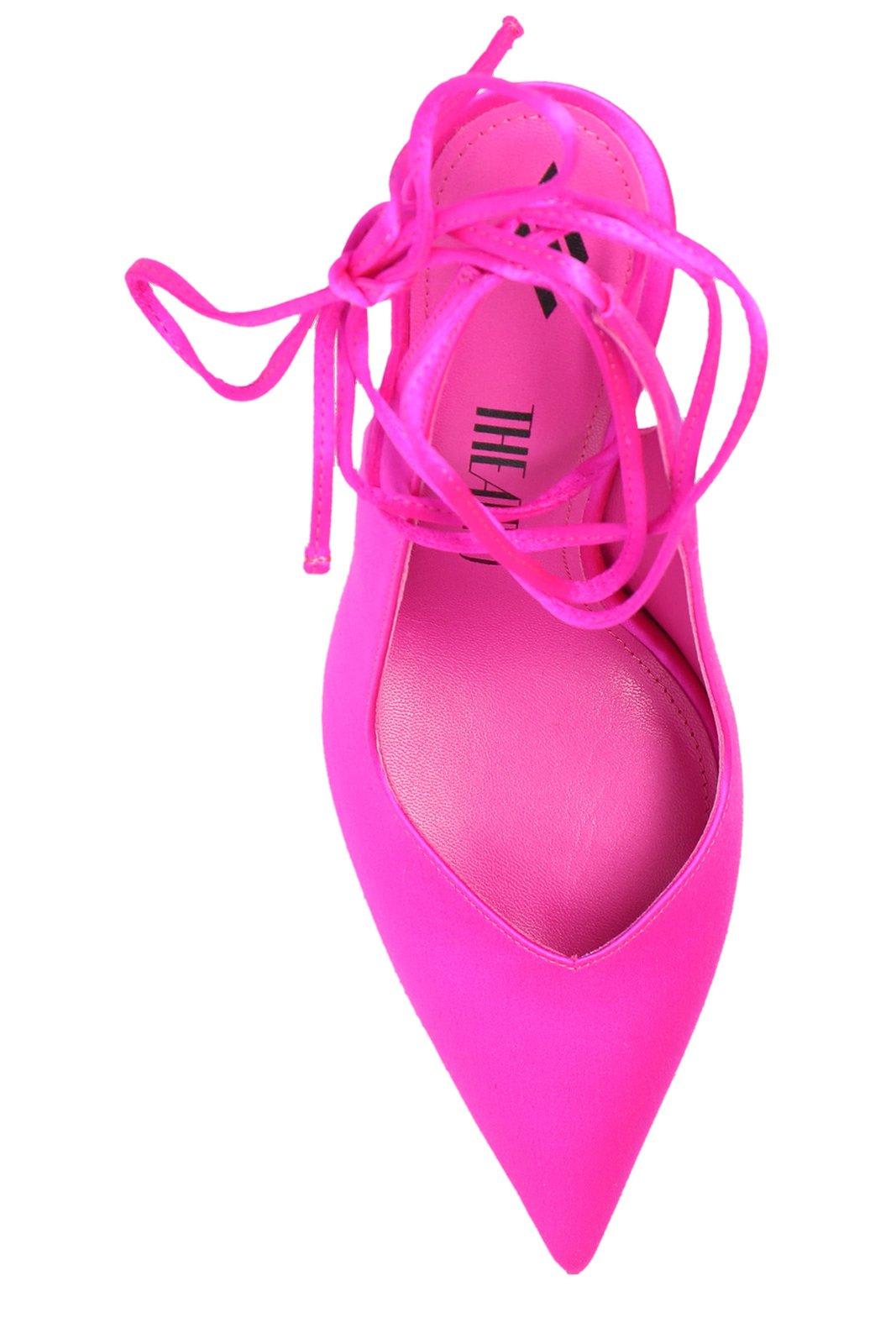 Attico Venus 105mm Satin Slingback Pumps