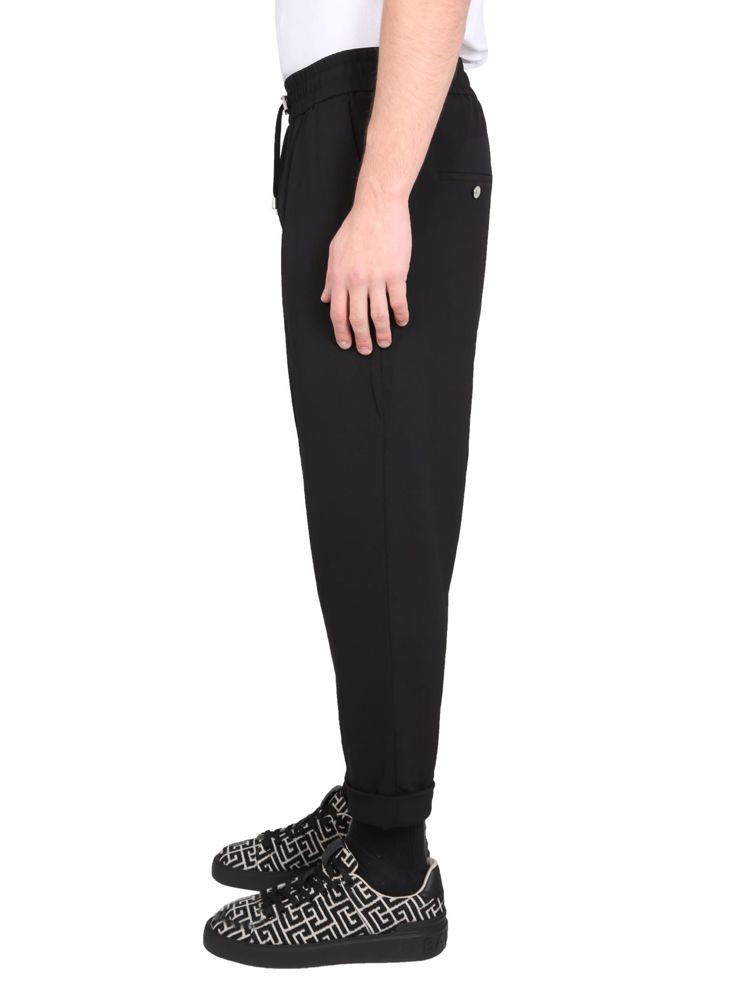 Balmain Wool Pants In Black