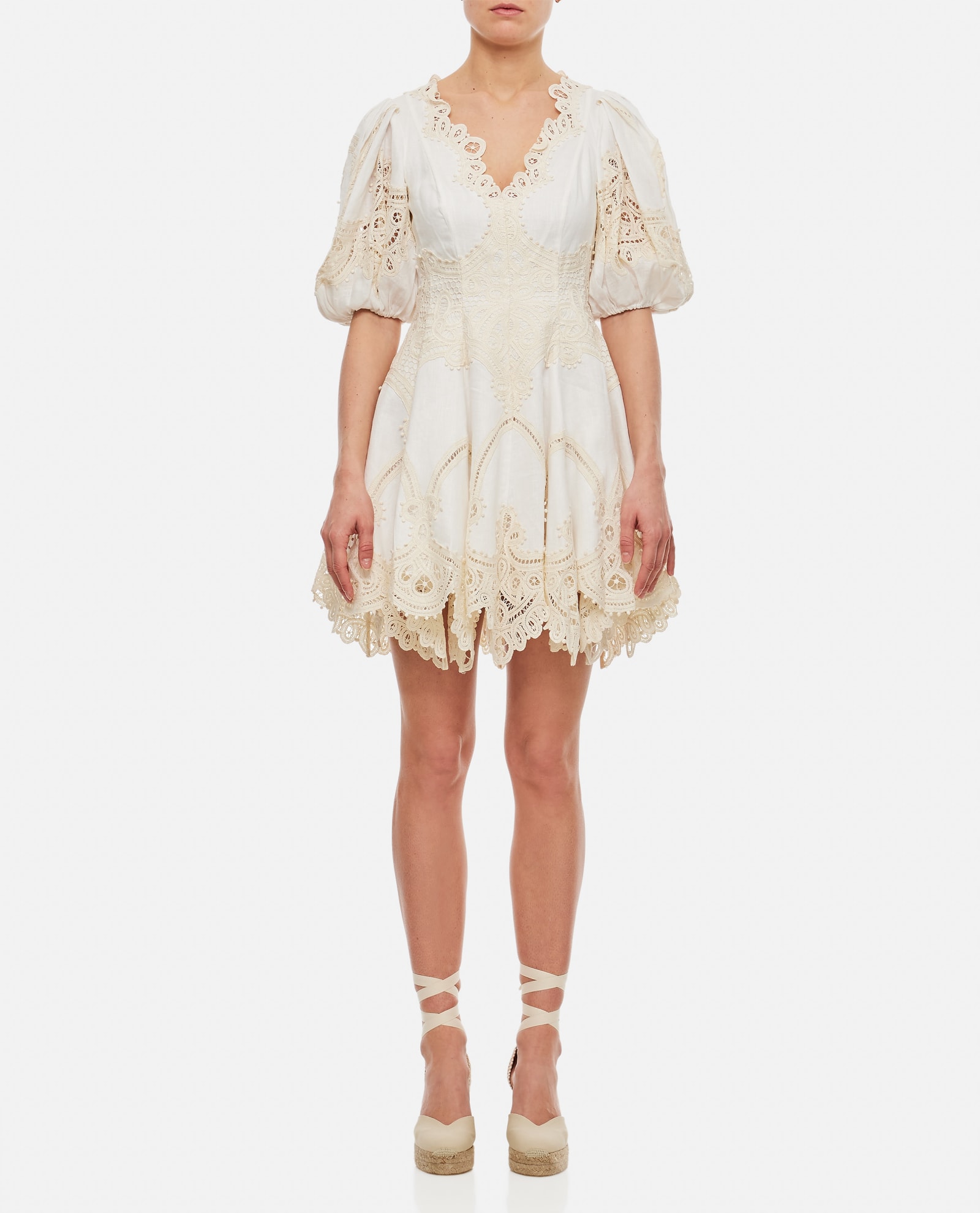 Zimmermann Tiggy Embroidered Linen Mini Dress | Smart Closet
