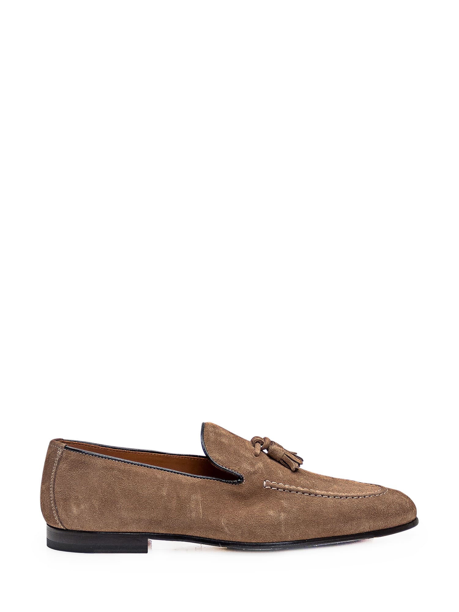 Shop Doucal's Leather Loafer In Palude Fdo T.moro