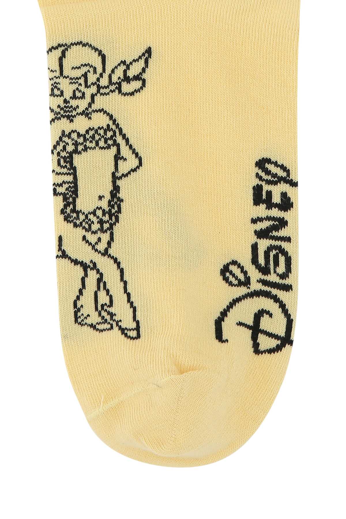 Stella Mccartney Pastel Orange Stretch Cotton Blend Socks In 5566