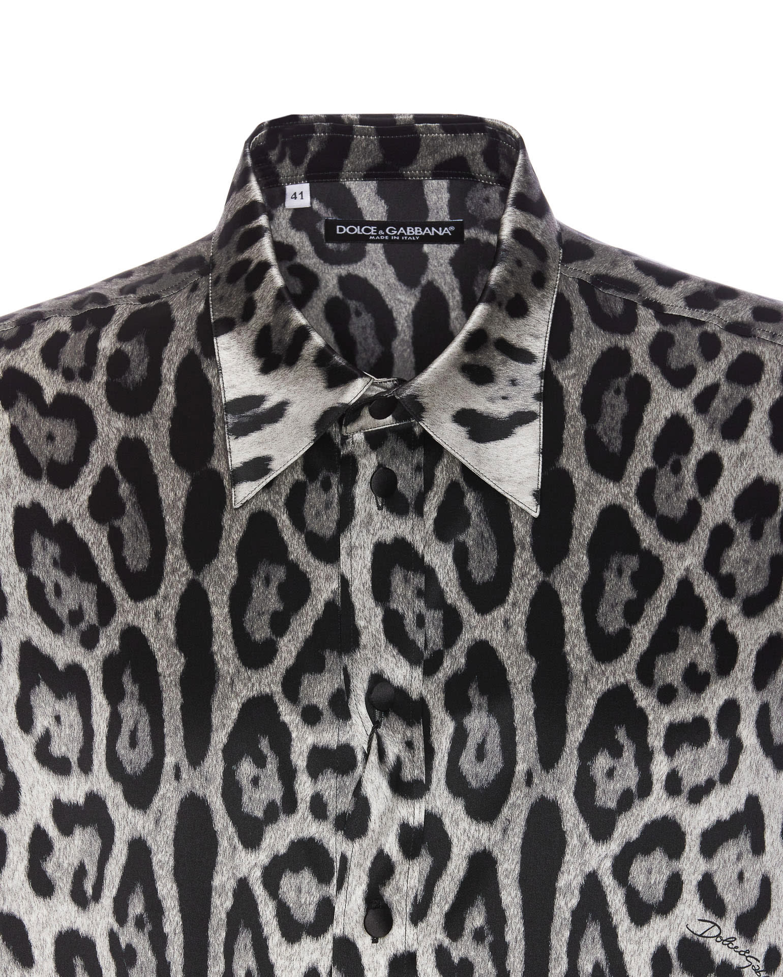 Shop Dolce & Gabbana Super Oversize Leopard Print Silk Shirt In Multicolour