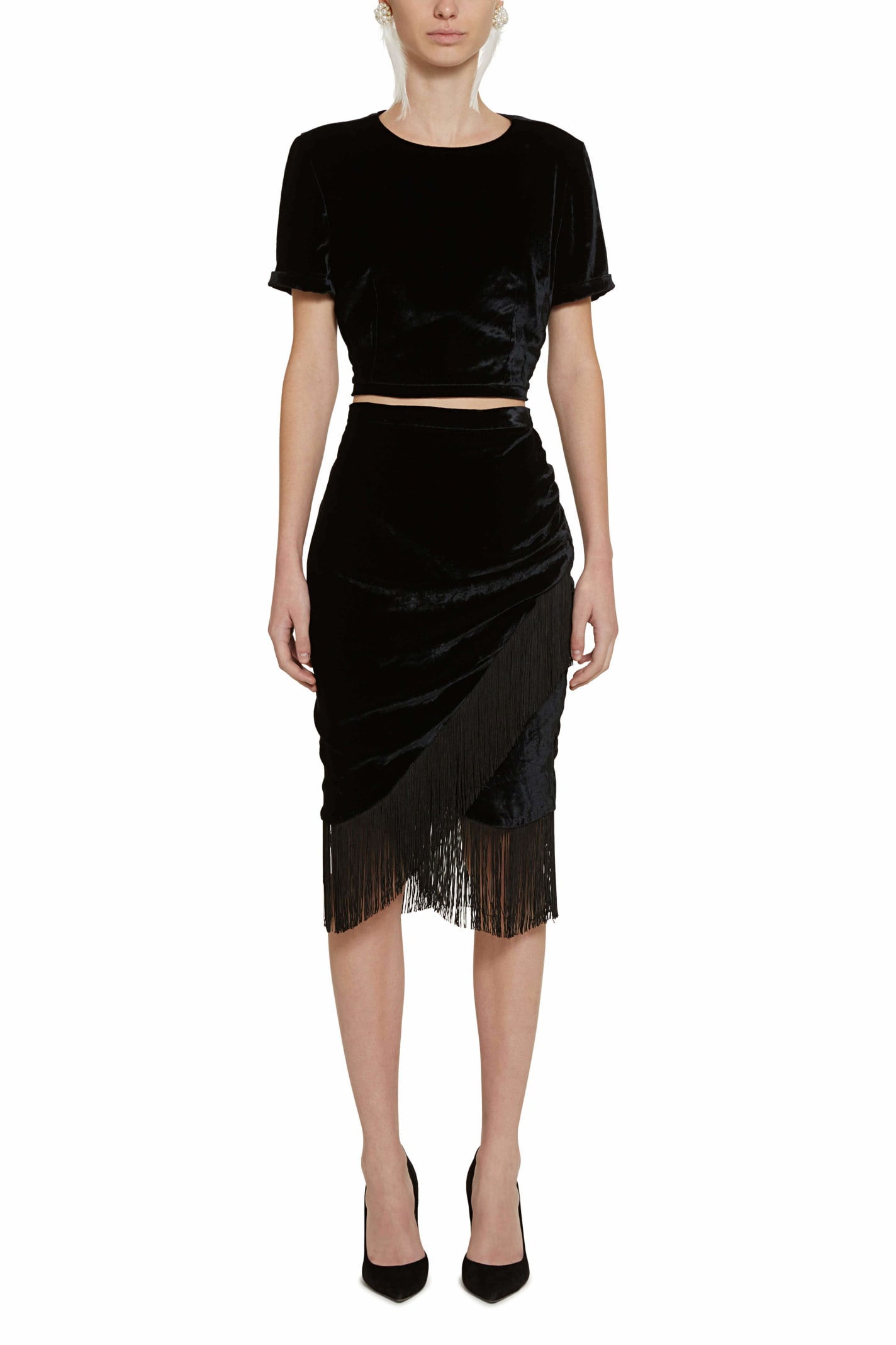 Amotea Lola Black Velvet Skirt