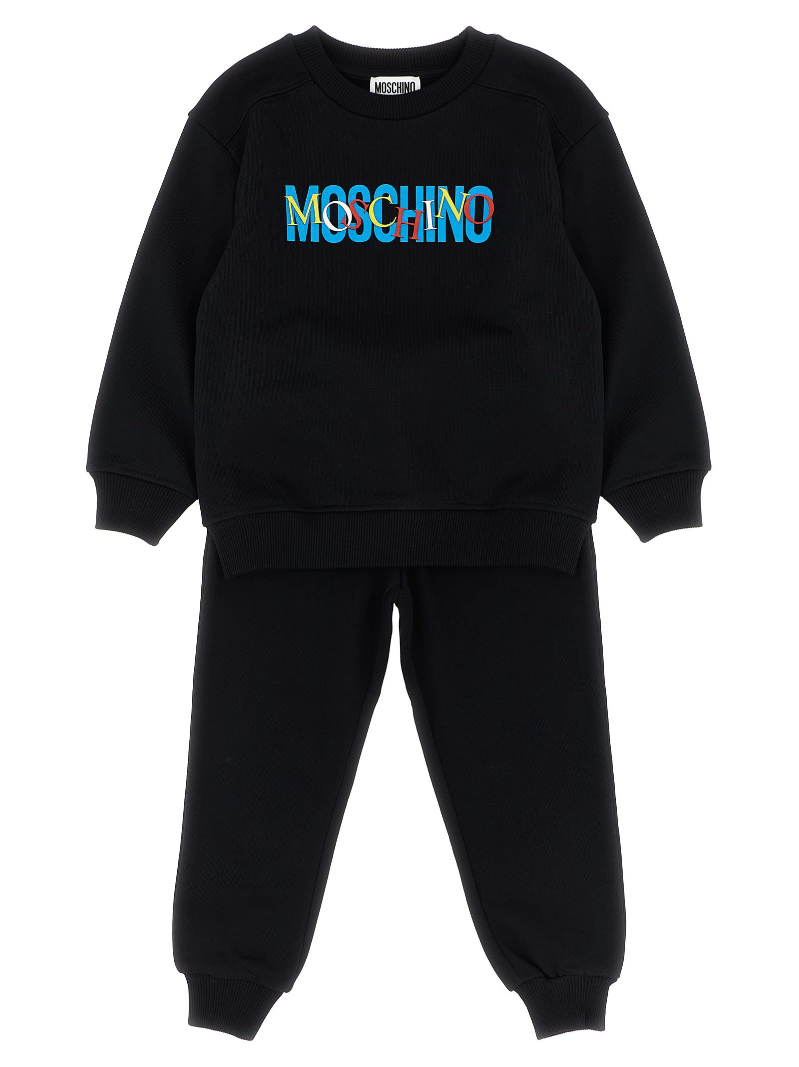 Moschino Logo-print Tracksuit In Black