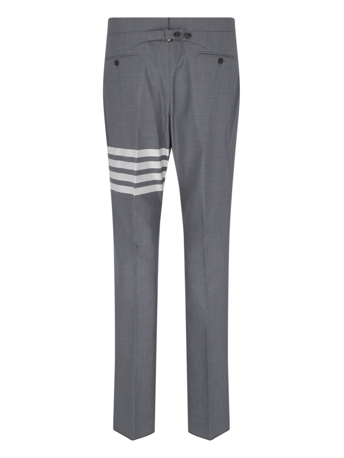 Shop Thom Browne 4-bar Trousers In Gray