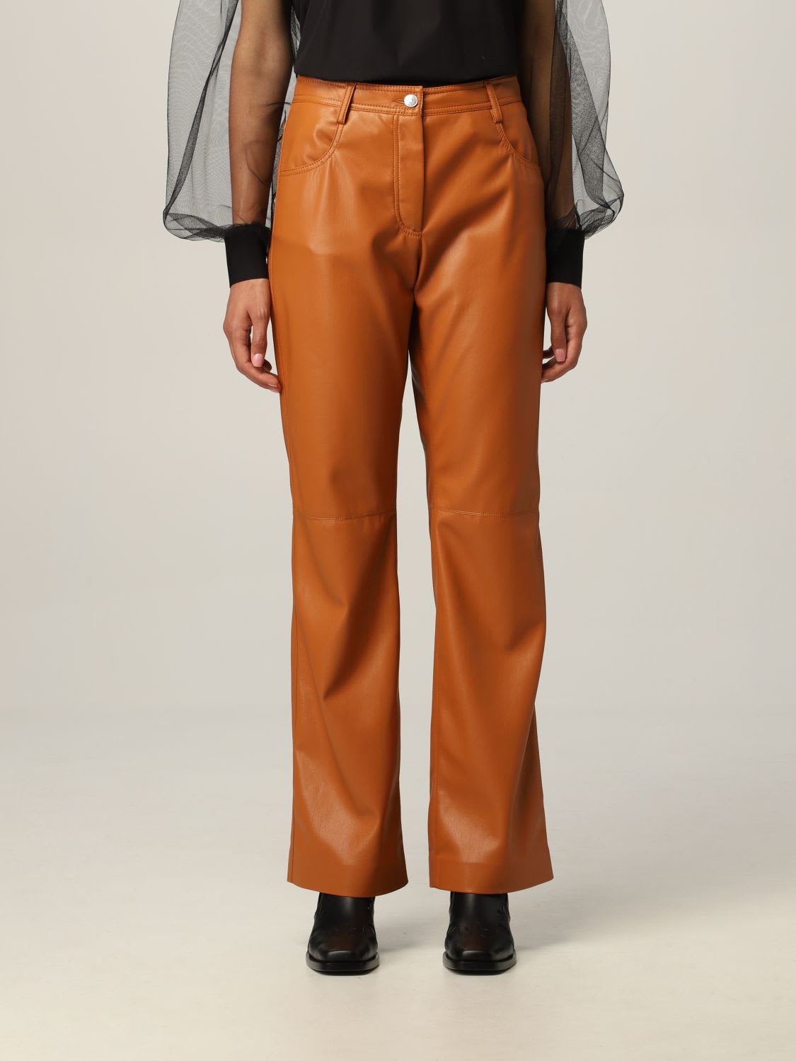 Msgm Pants Msgm Pants In Synthetic Leather