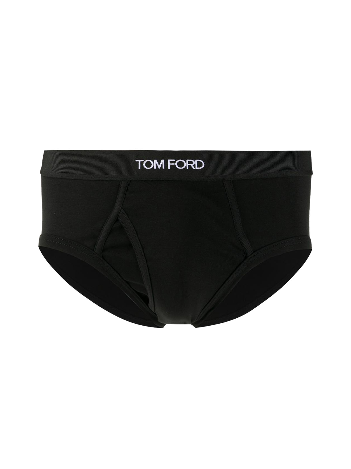 Tom Ford Black Logo Waistband Briefs In Black