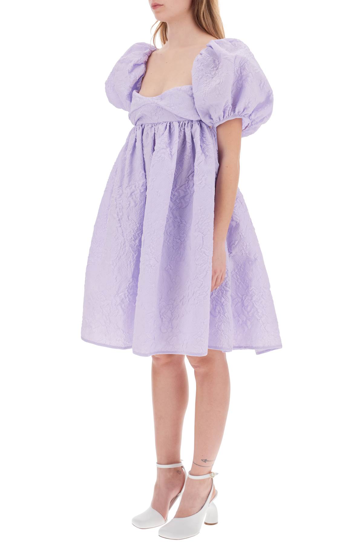 Shop Cecilie Bahnsen Susanna Short Dress In Lavender (purple)