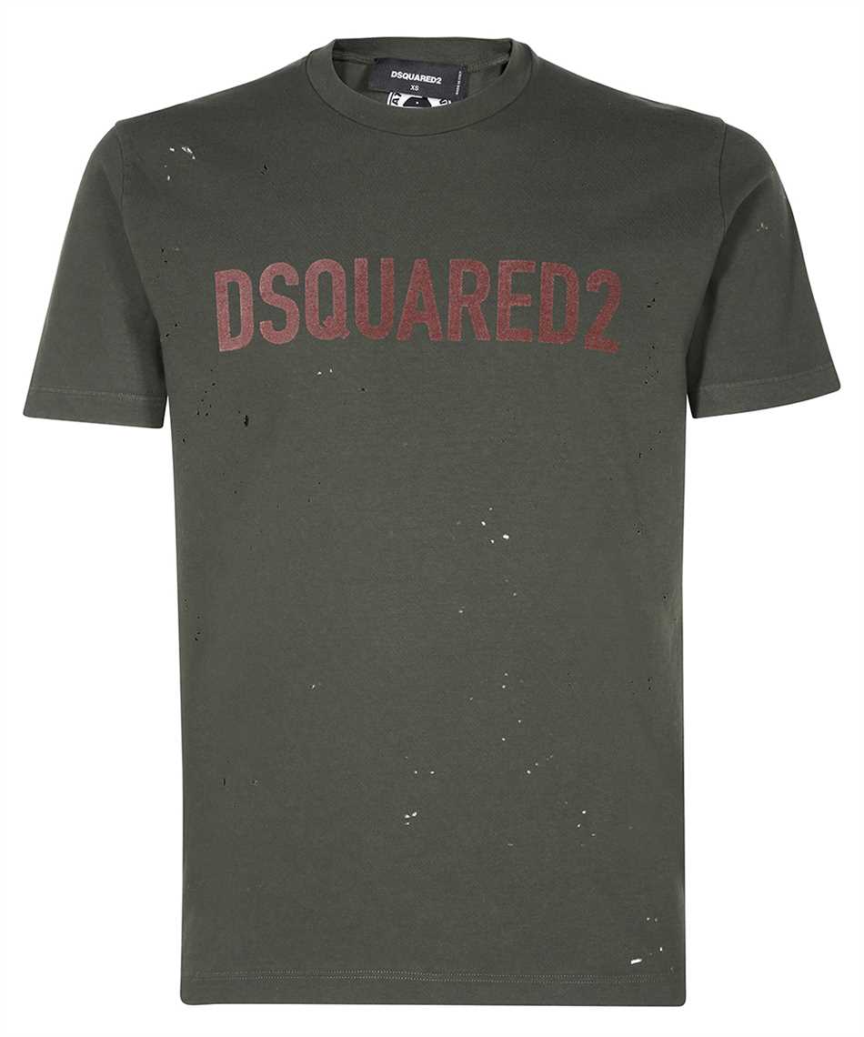 Shop Dsquared2 Logo Cotton T-shirt In Green