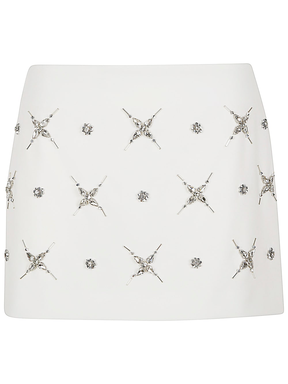 Shop Pinko Grass Double Layers Dyagonal Skirt In White