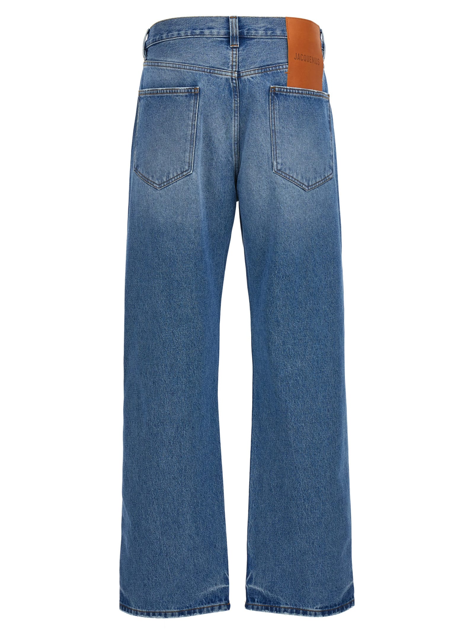 Shop Jacquemus Le De Nîmes Droit Jeans In Blue