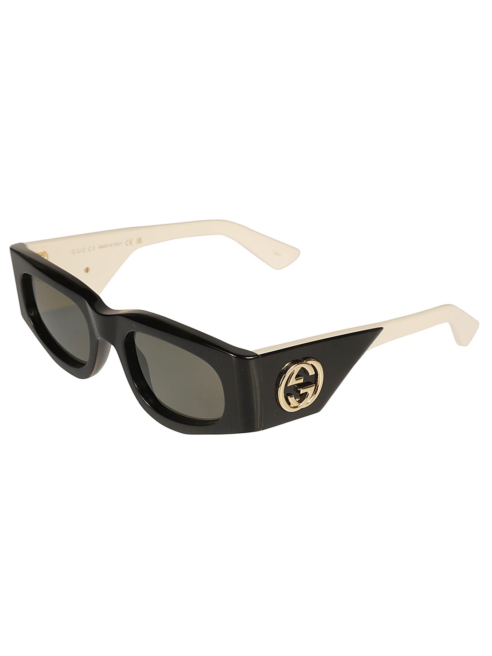 Gucci Curved Rectangle Sunglasses In Black