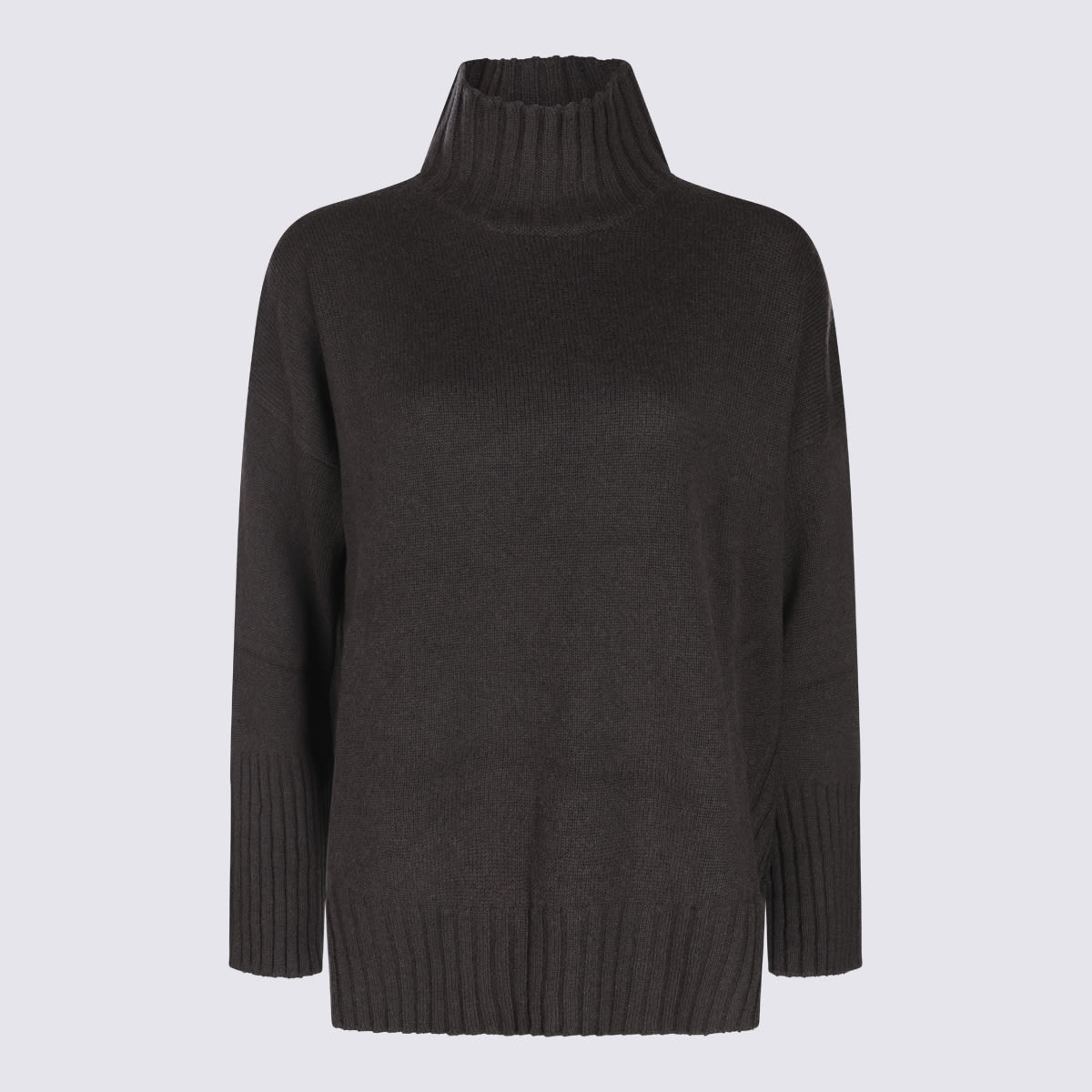 Dark Brown Wool Knitwear