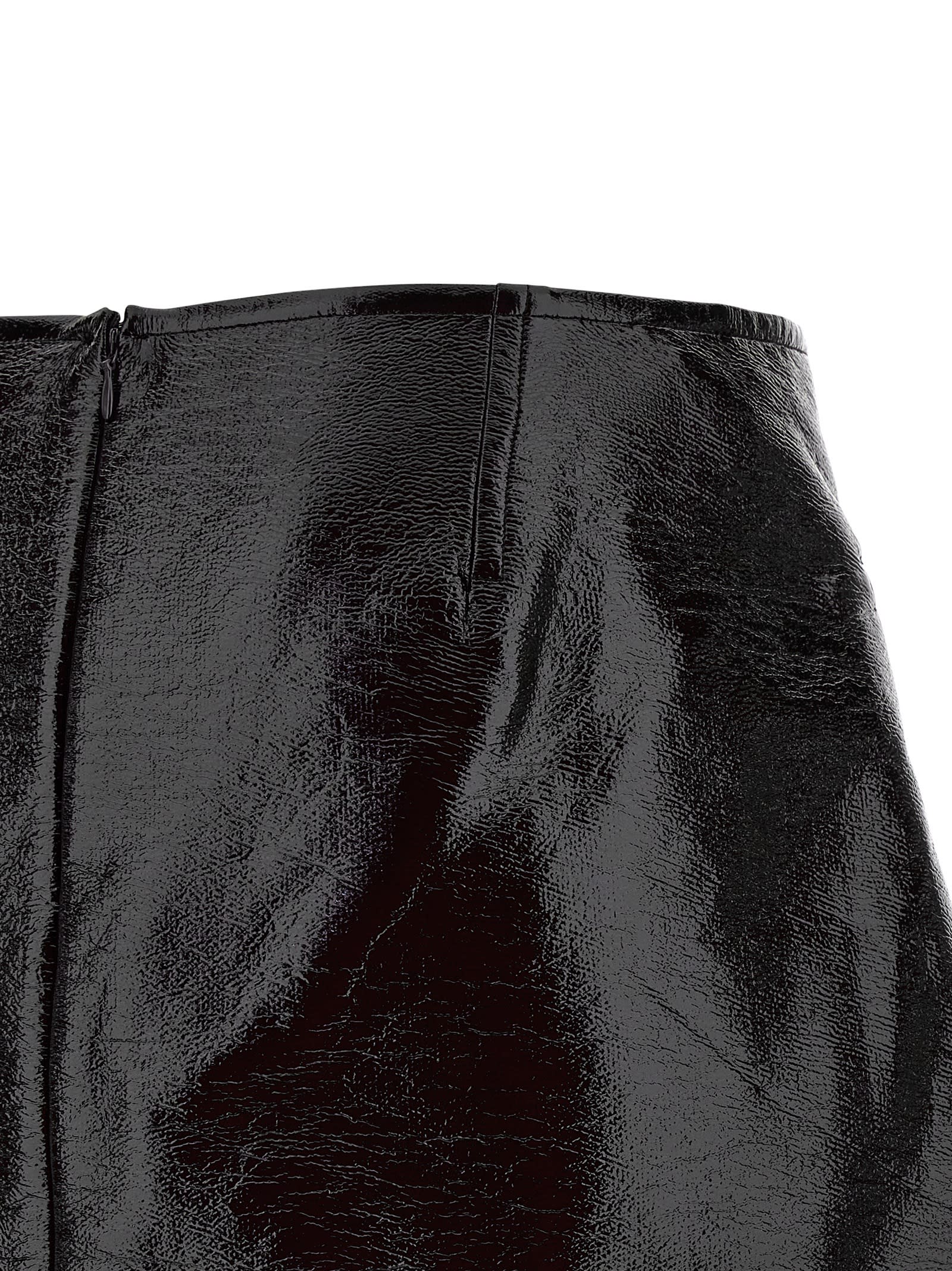 Courrèges Asymmetric High Waist Mini Skirt In Black