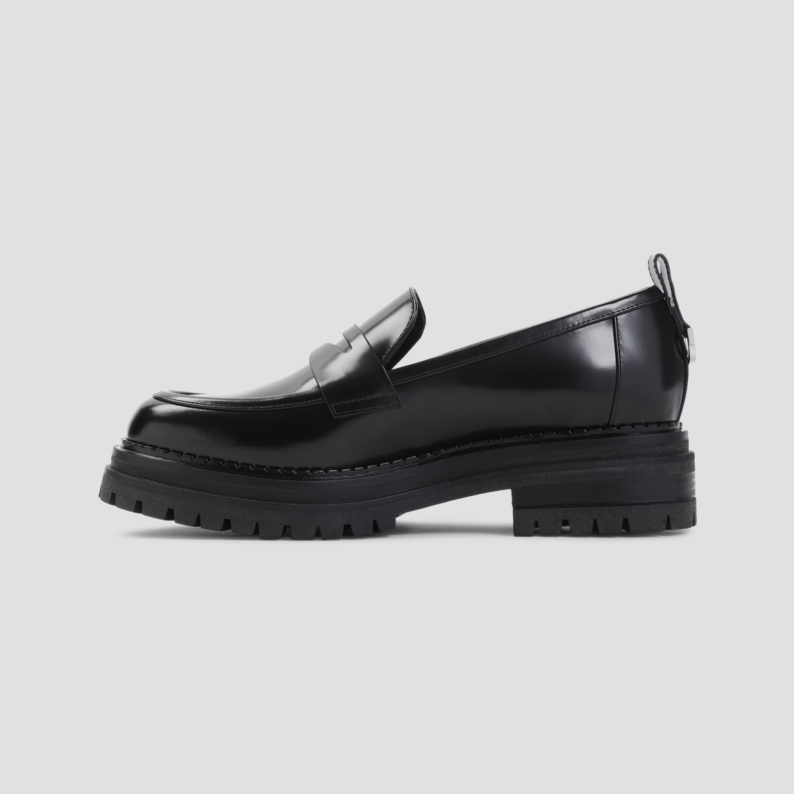 Shop Sergio Rossi Flat Loafers In Nero