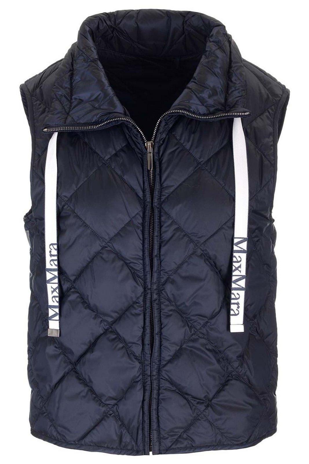 Zip-up Down Drawstring Gilet