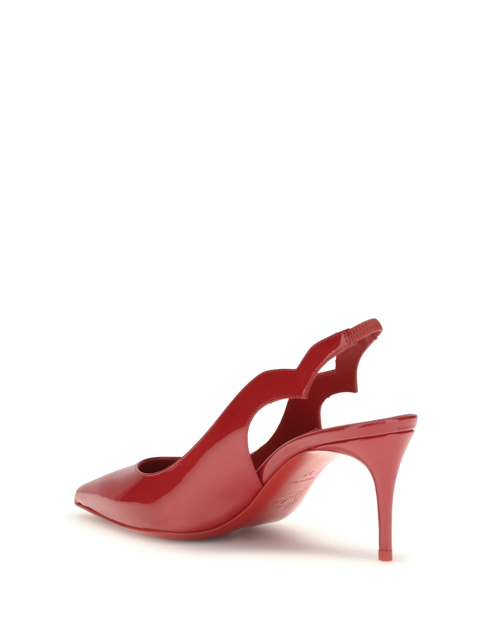 Christian Louboutin Hot Chick 70 Patent Leather Slingback Pumps In Red