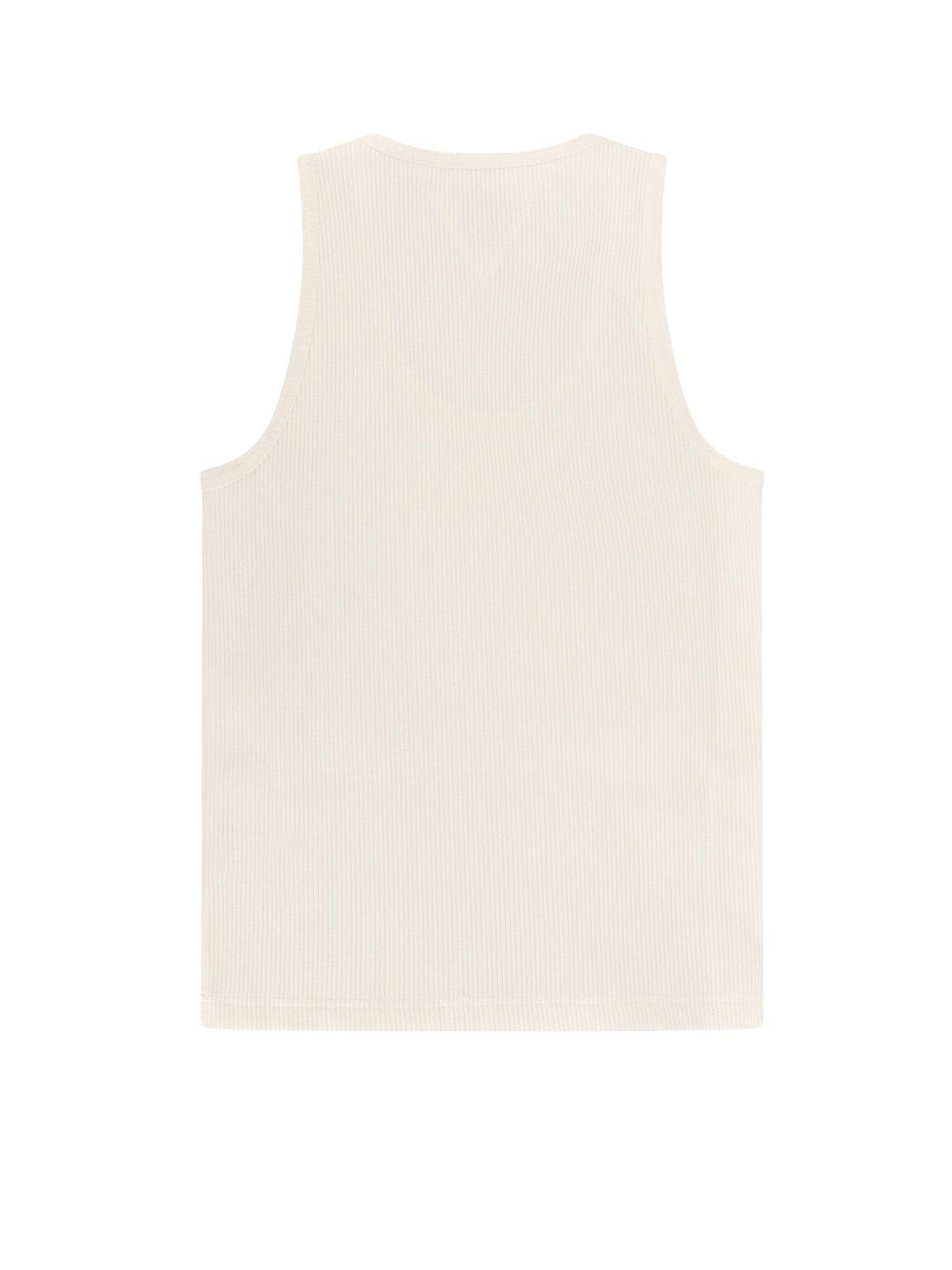 Bottega Veneta Ribbed Compact Cotton Tank Top In White