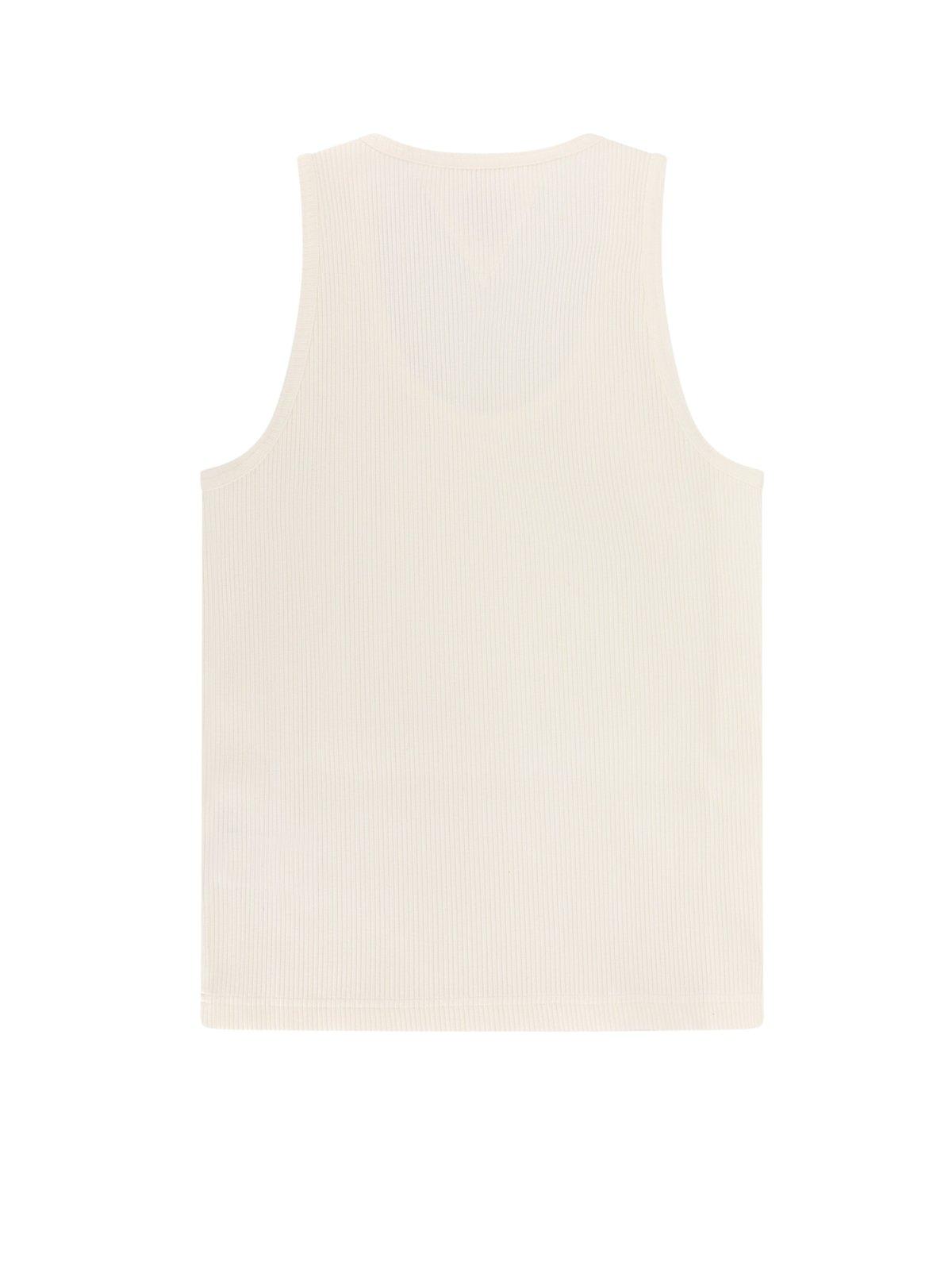 Shop Bottega Veneta Ribbed Compact Tank Top In White