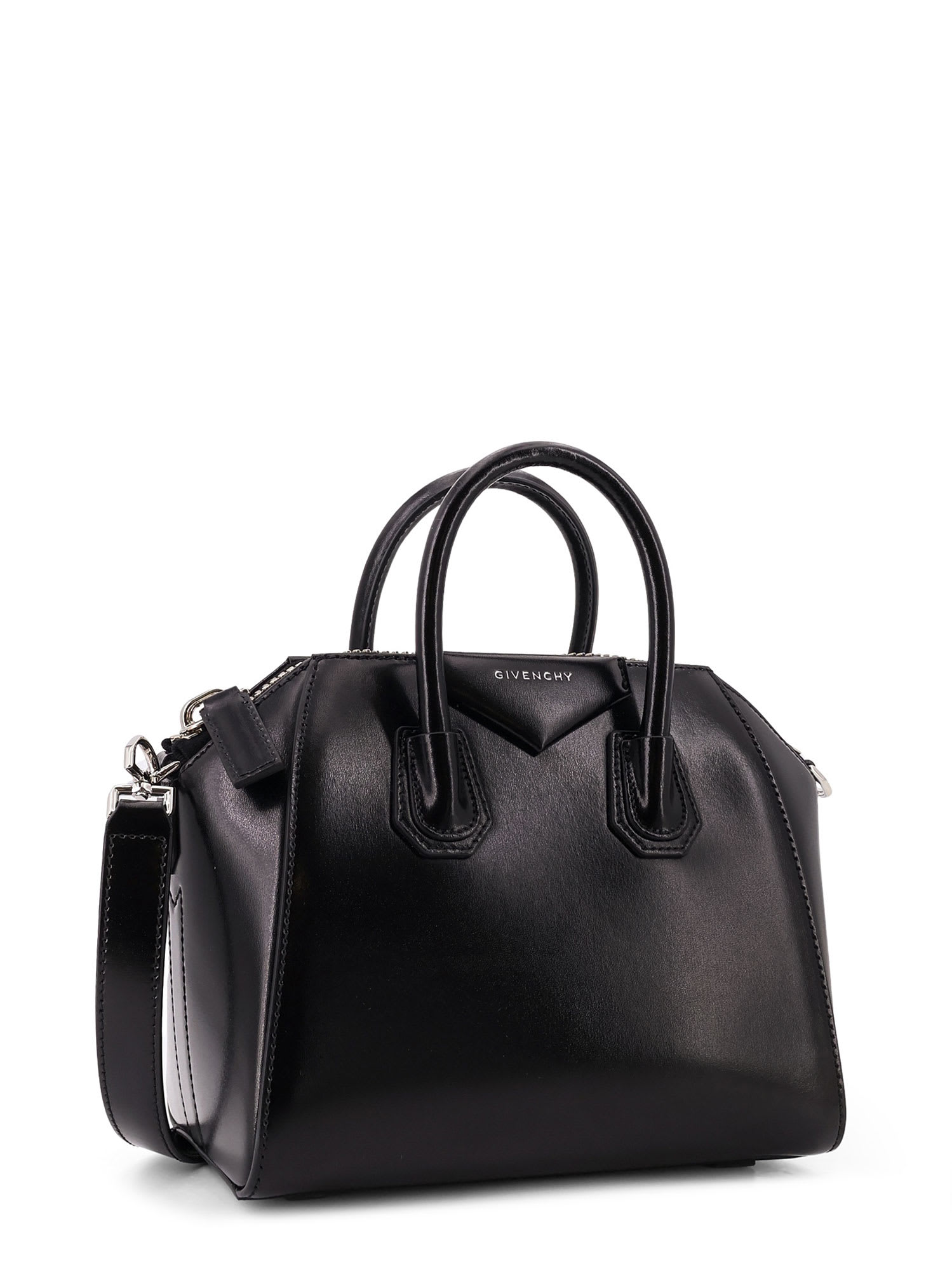 Givenchy Antigona Mini Leather Shoulder Bag In Black