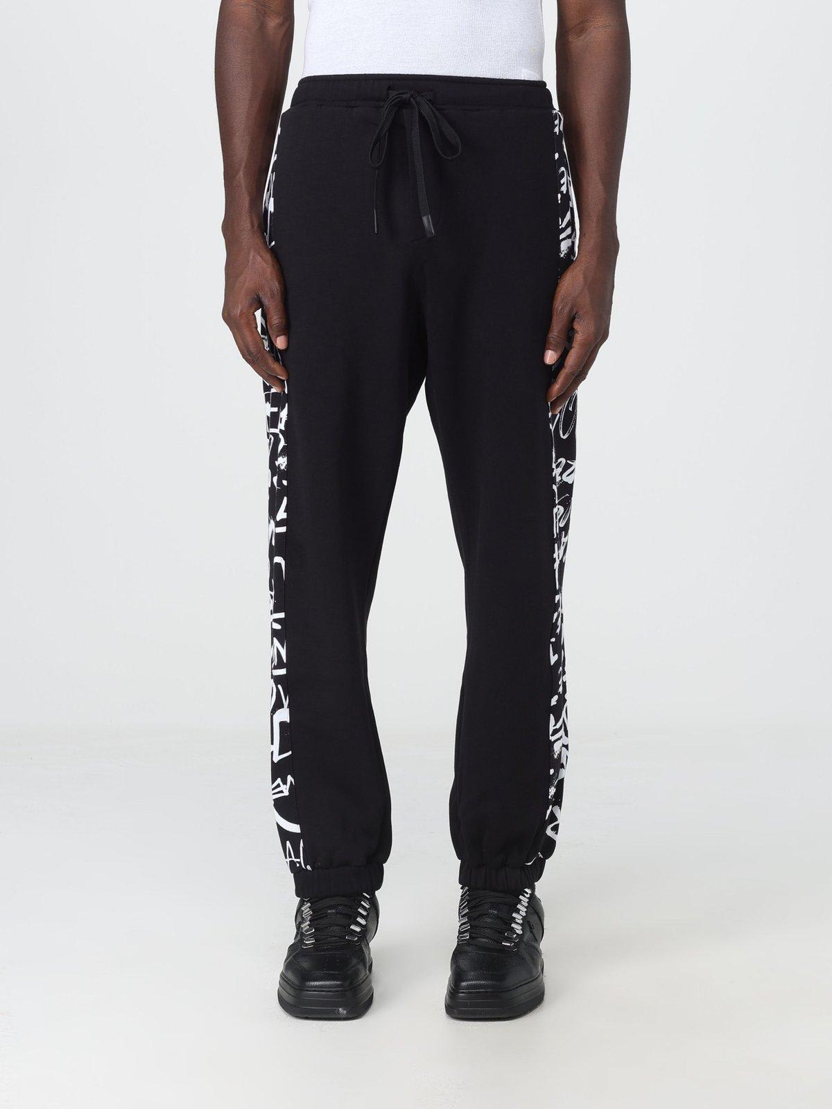 VERSACE JEANS COUTURE DRAWSTRING TAPERED LEG TRACK PANTS