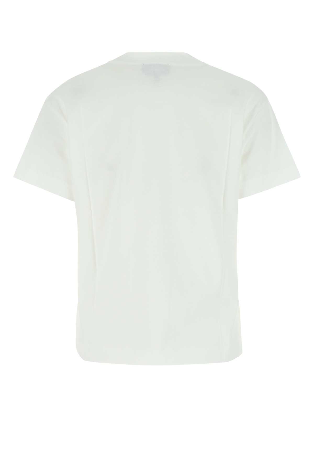Apc White Cotton T-shirt In Blancrouge