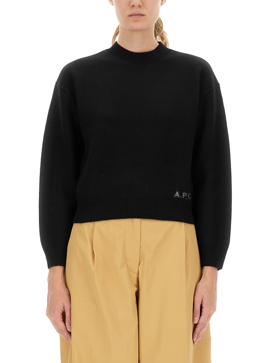 Apc A.p.c. Esther Knit Crew Neck In Black
