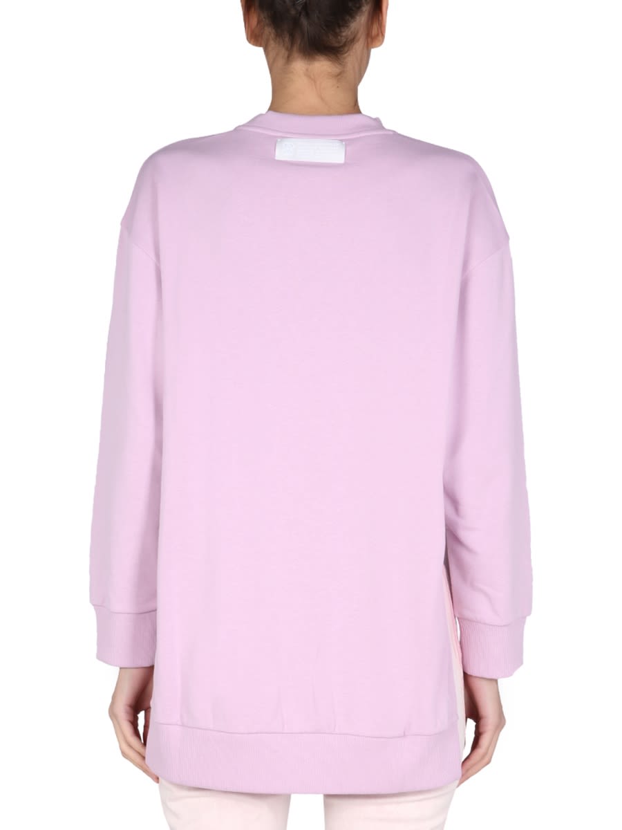 Shop Stella Mccartney Sweatshirt With 3d Logo In Lilac