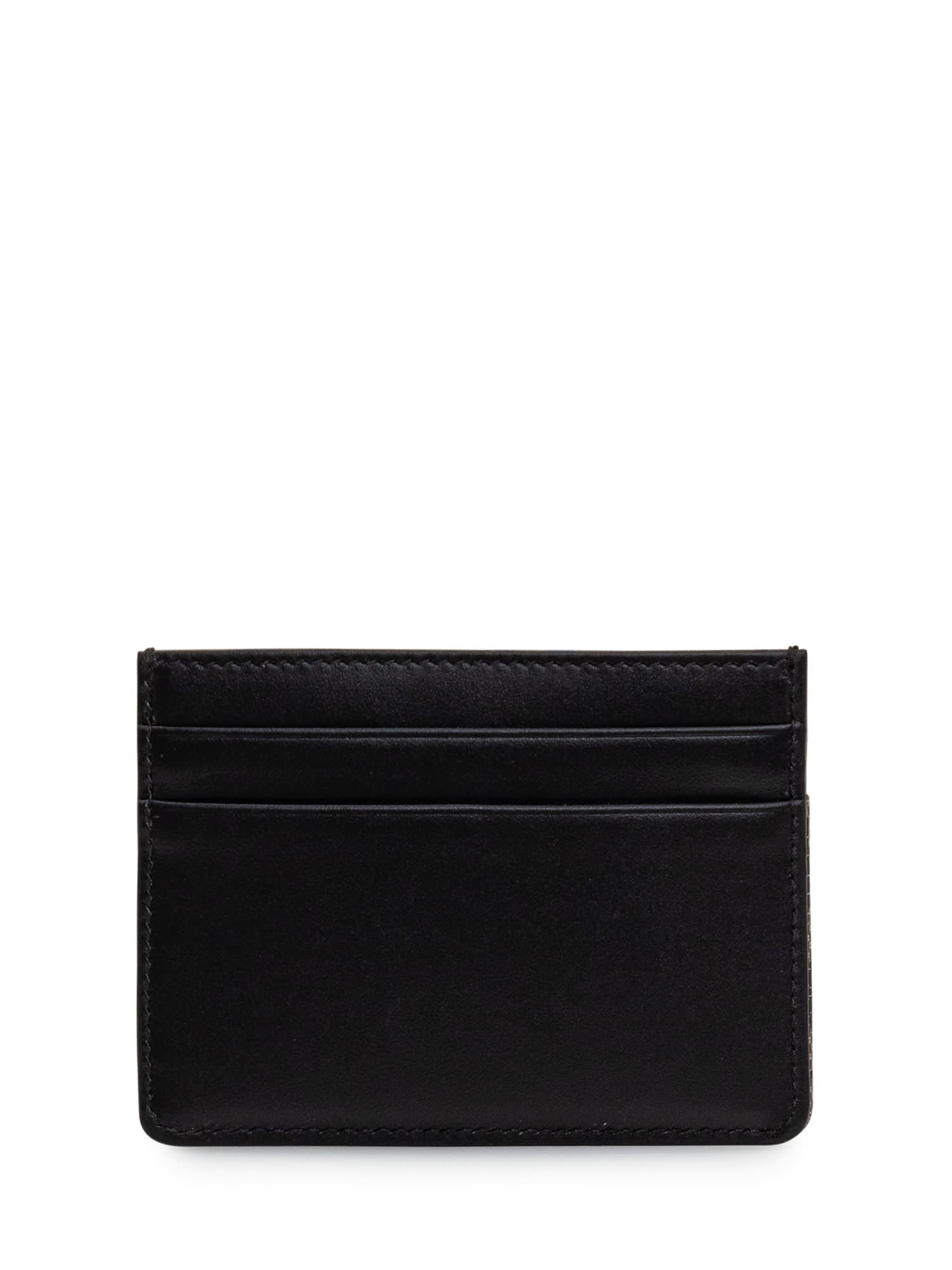 Shop Dolce & Gabbana Card Holder With Logo In Marrone/nero