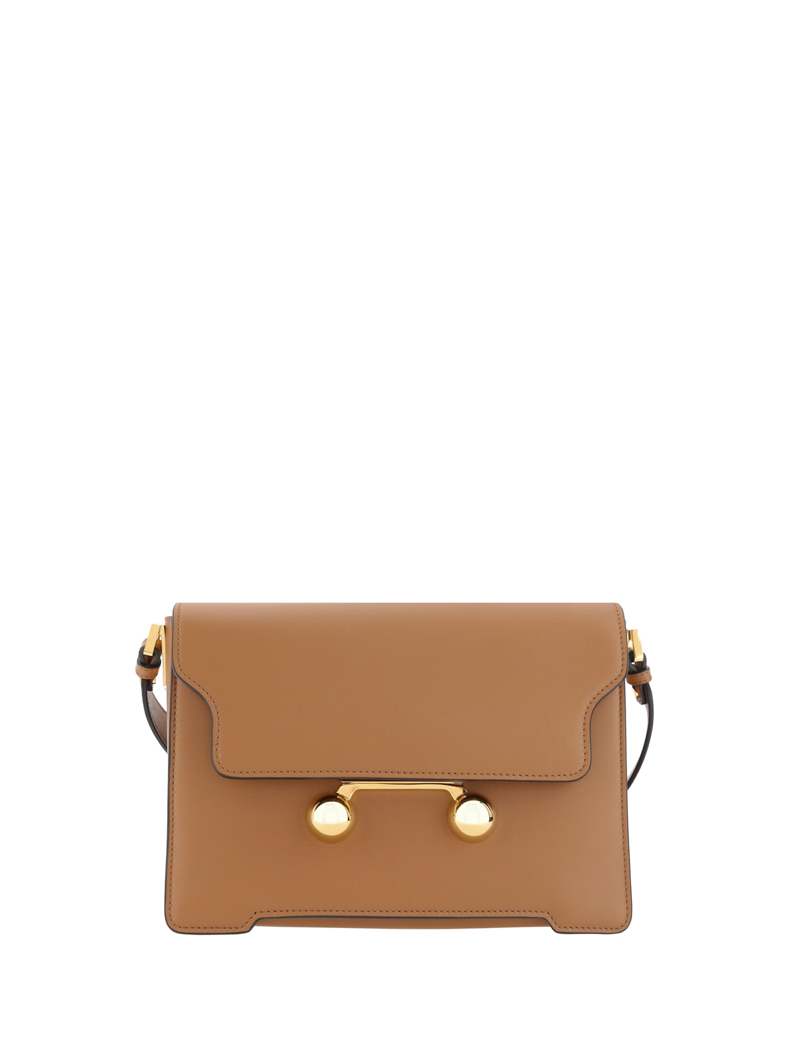 Shop Marni Trunkaroo Medium Shoulder Bag In Cinnamon