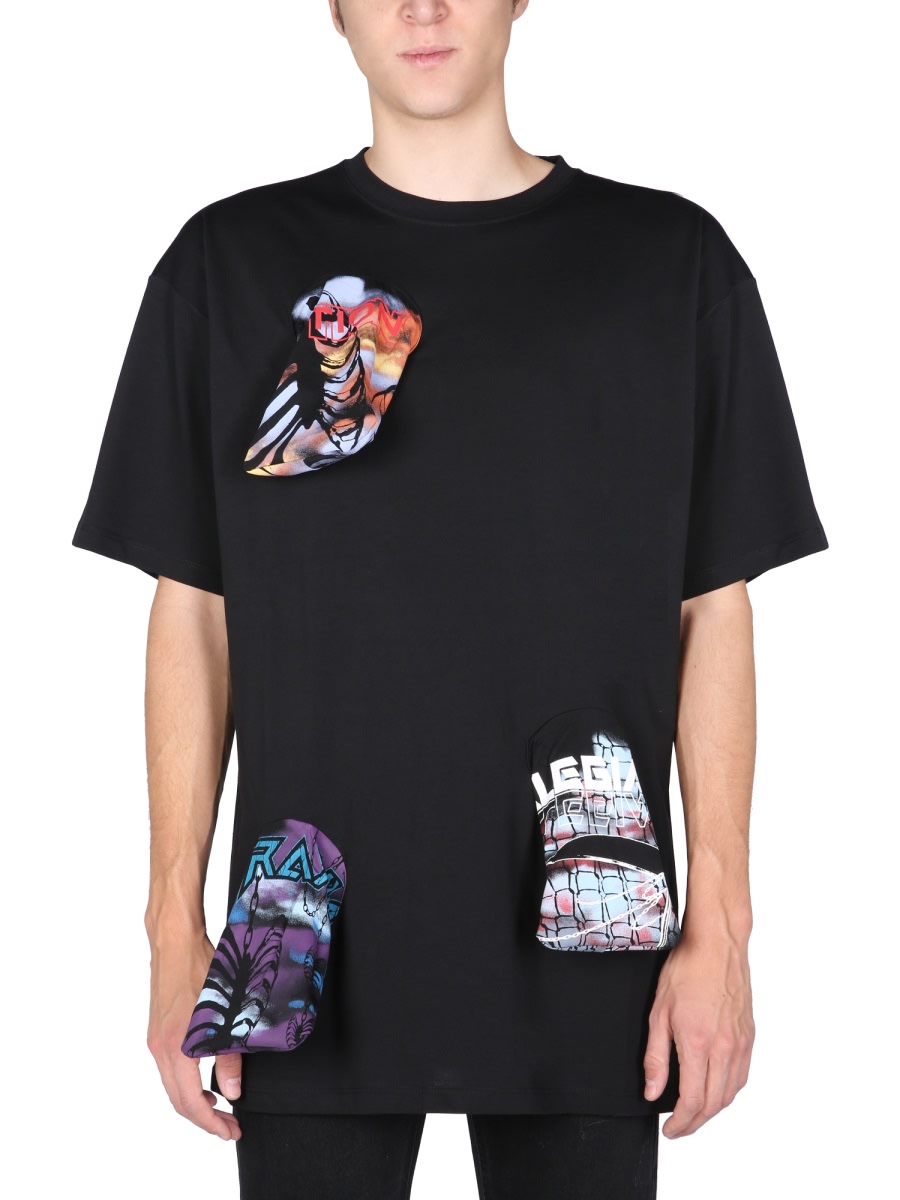 Shop Raf Simons T-shirt With Printed Details In Black