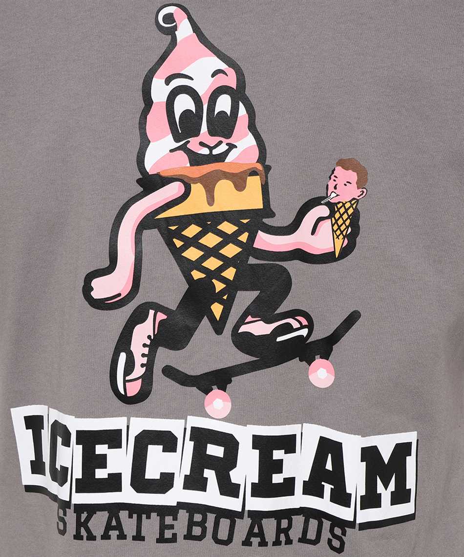 Shop Icecream Printed Cotton T-shirt In Grey