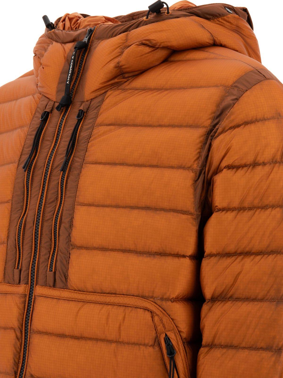 Shop C.p. Company D.d Shell Zip-up Quilted Down Jacket In Orange