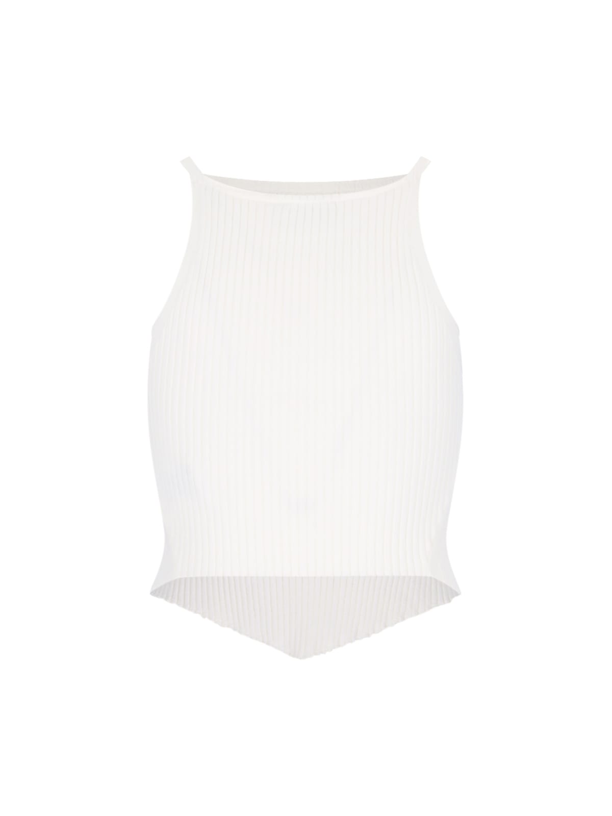 Shop Courrèges Knit Top In White