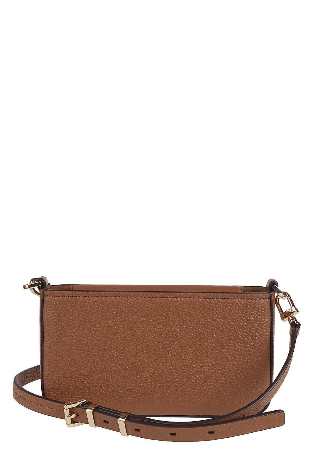 Michael Kors Bryant Small Pebbled Convertible Pouch In Luggage