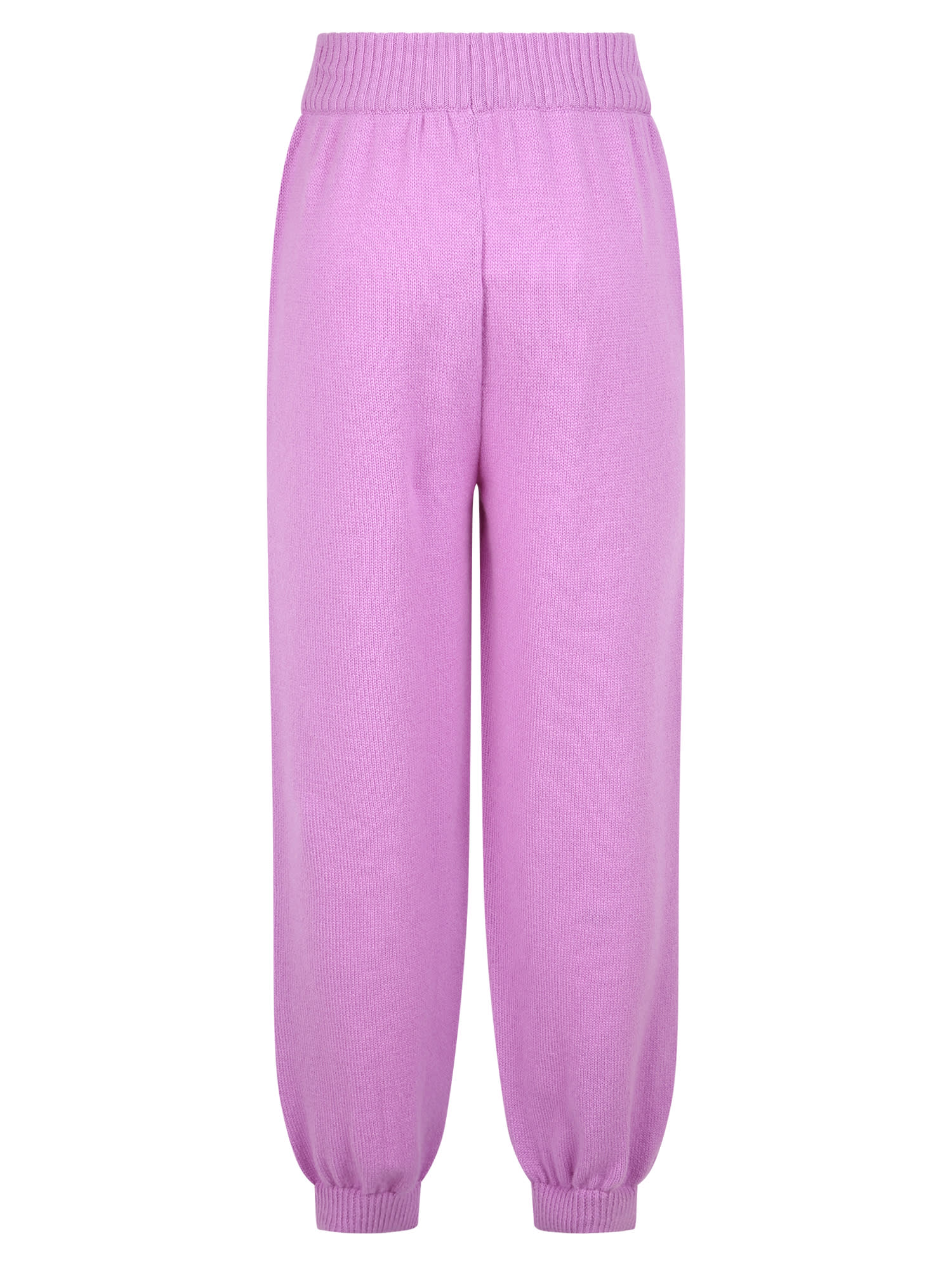 Shop Msgm Relaxed Fit Trousers In Purple