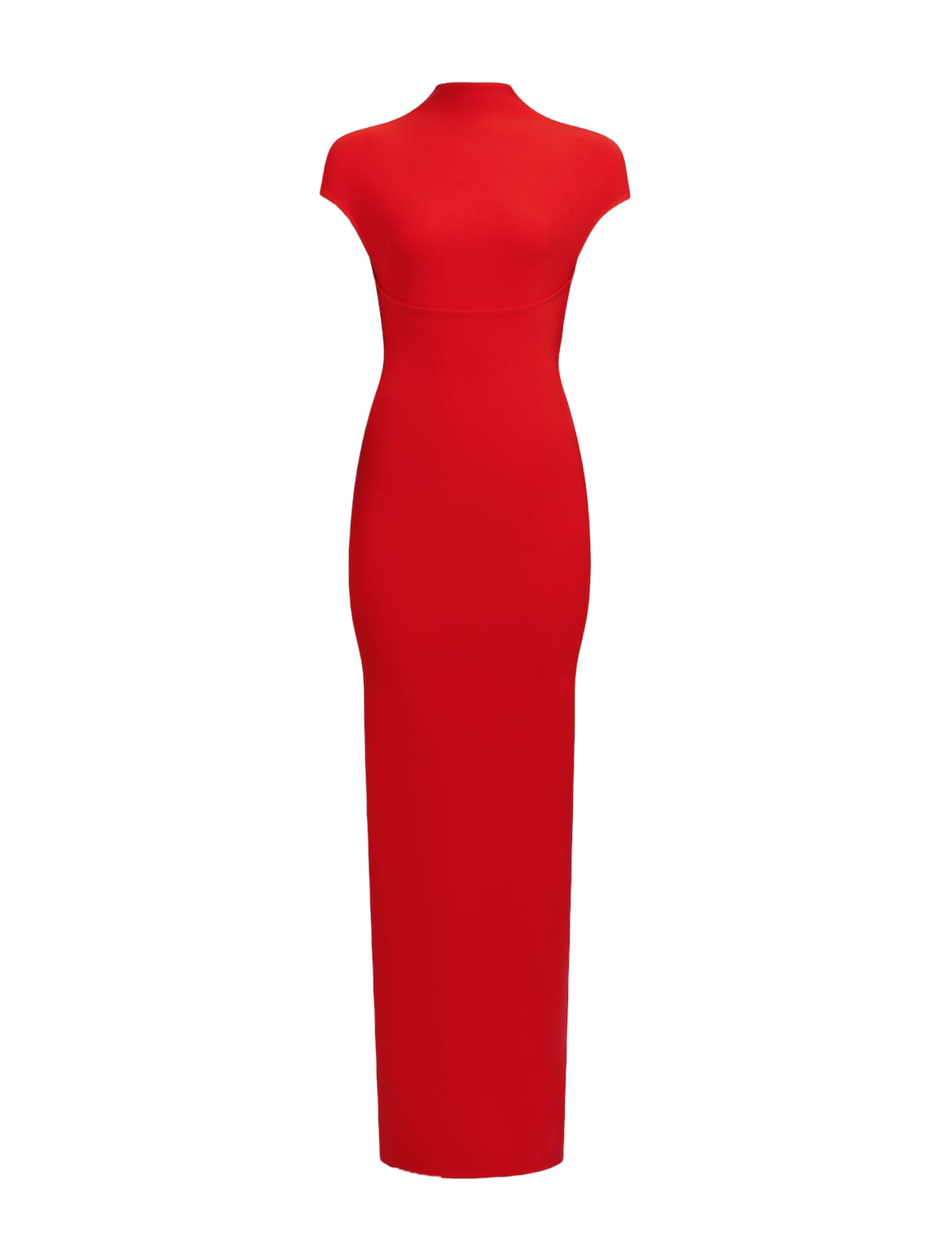 Alaïa Sculpting Jersey Corset Midi Dress In Rouge Vif