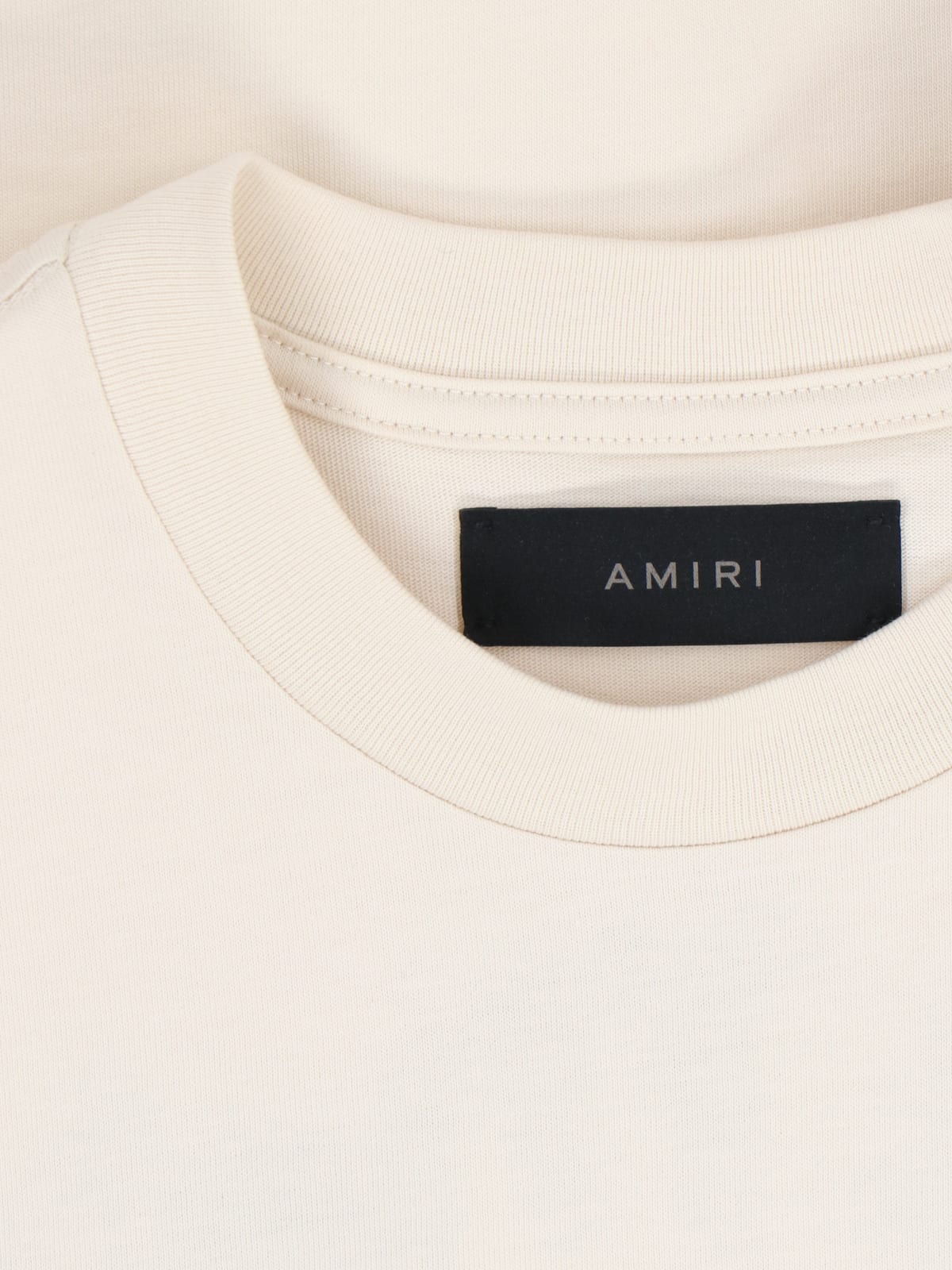 Shop Amiri Back Logo T-shirt In Crema