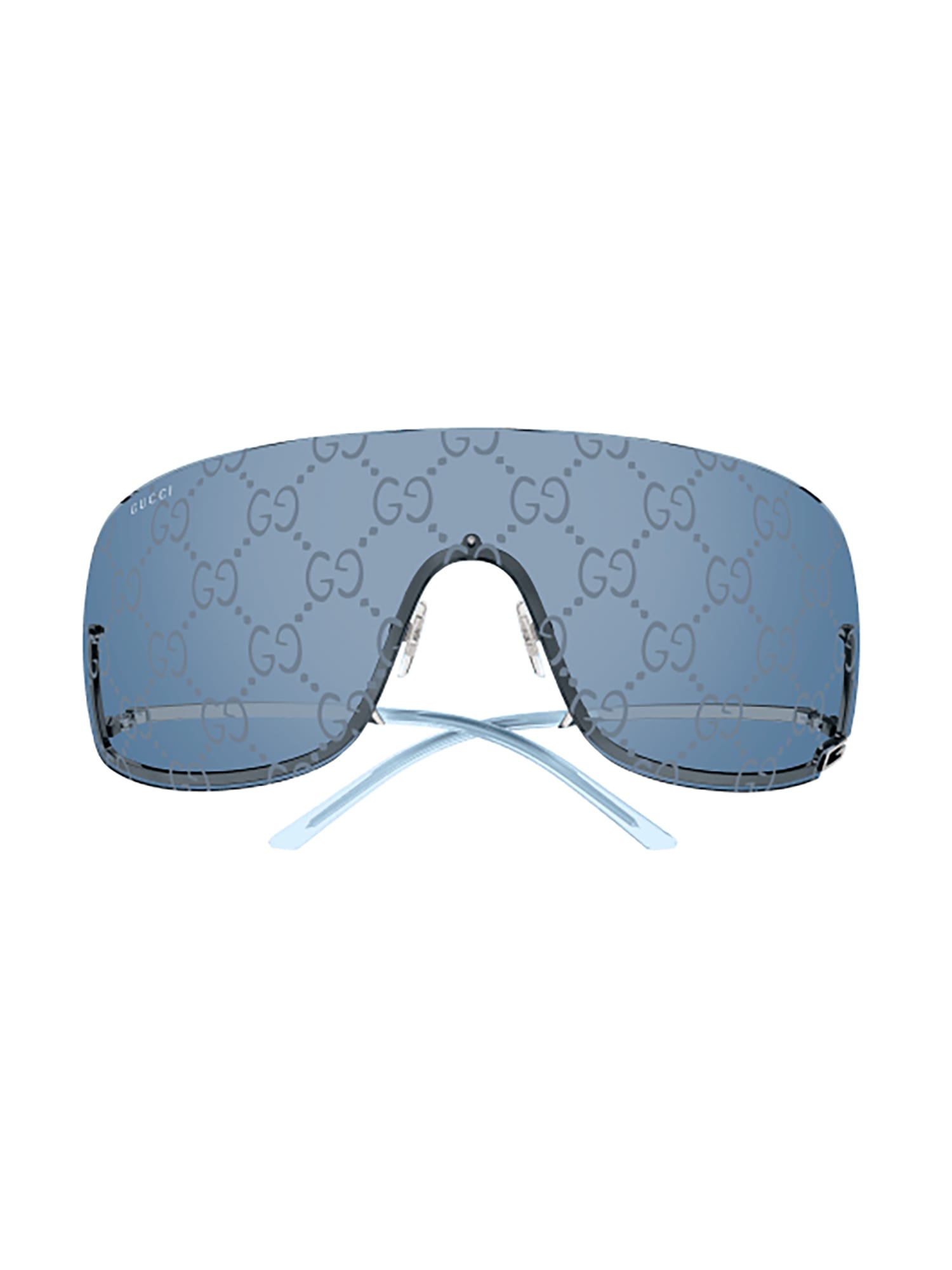 Shop Gucci Gg1560s Sunglasses In 003 Grey Grey Blue