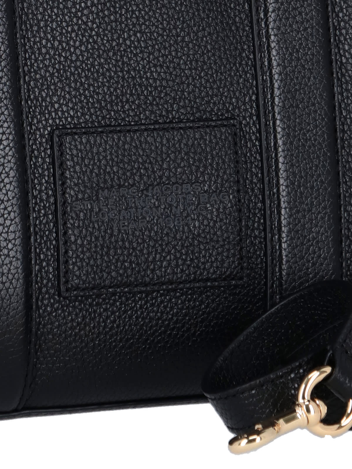 Marc Jacobs Small The Tote Bag Grain-leather In Black