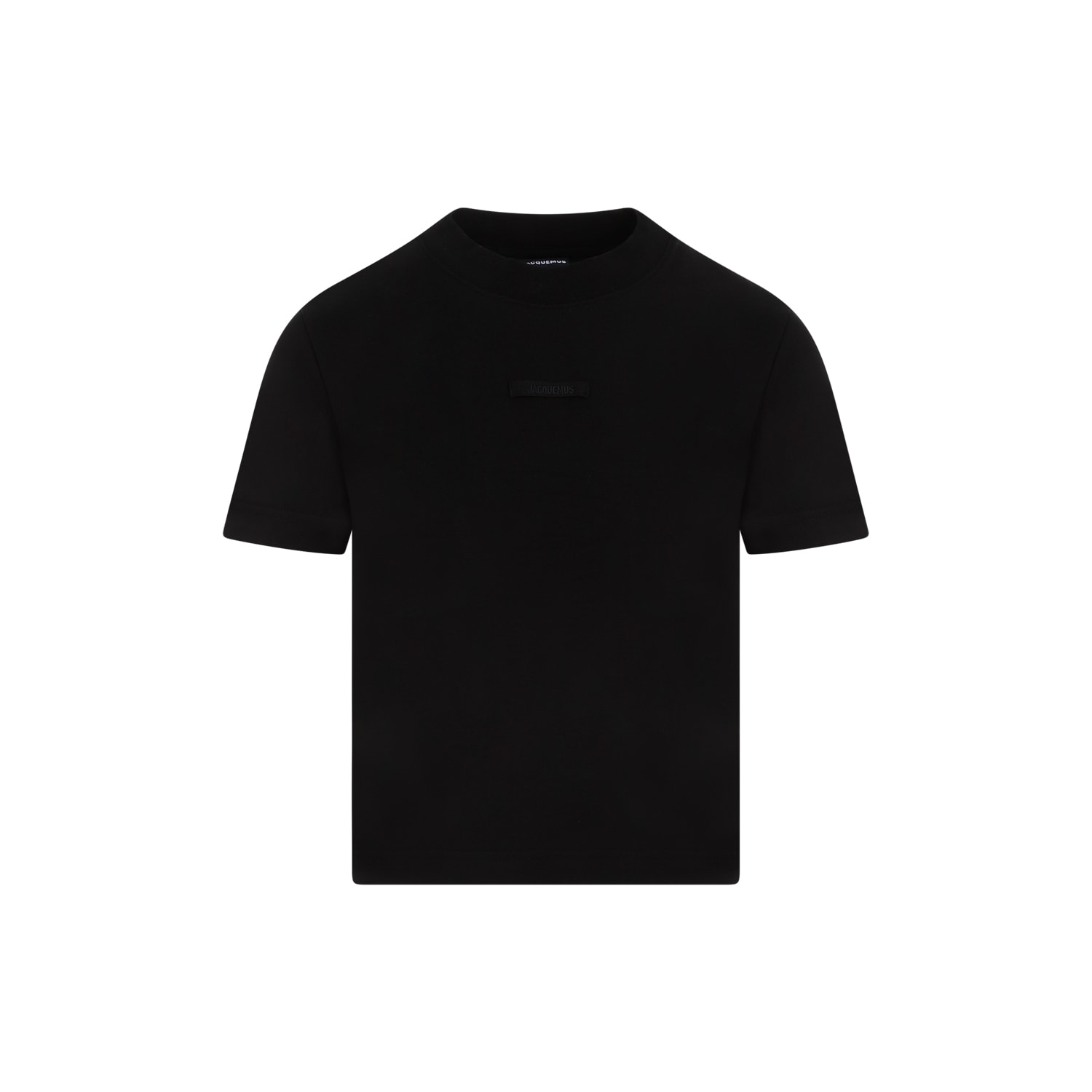 Shop Jacquemus Le T-shirt Gros Grain In Black