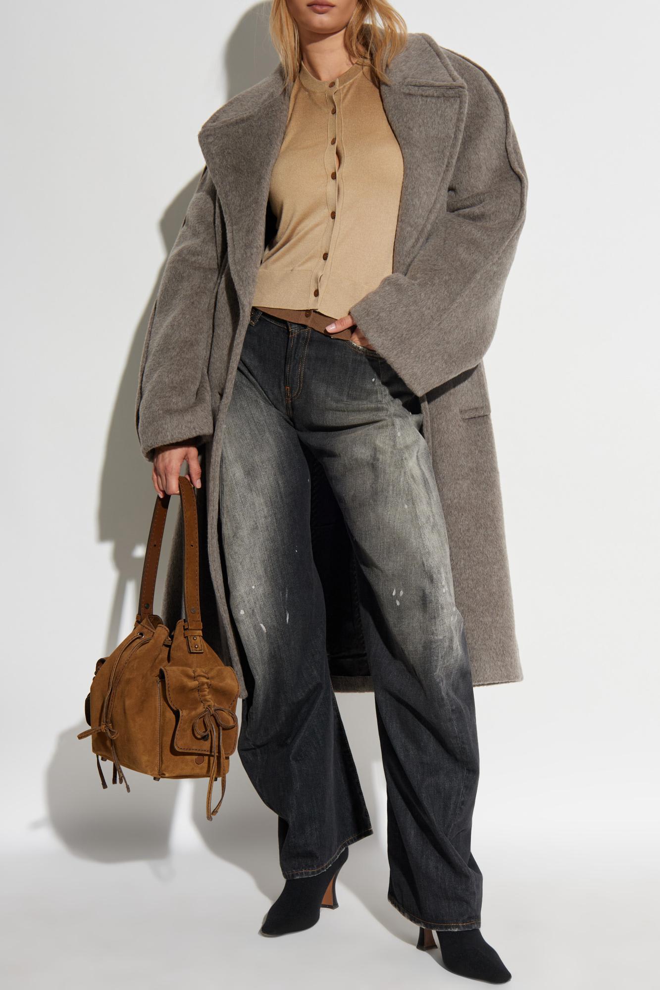 Acne Studios Wool Coat In Brown