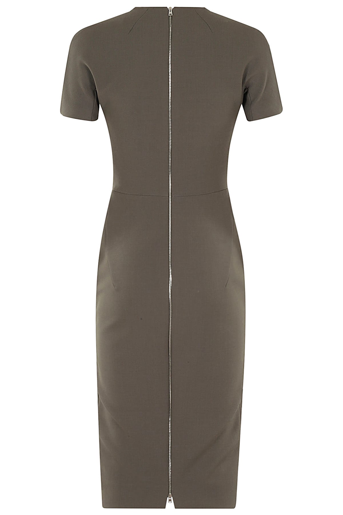 Shop Victoria Beckham T Shirt Fitted Dress In Thyme