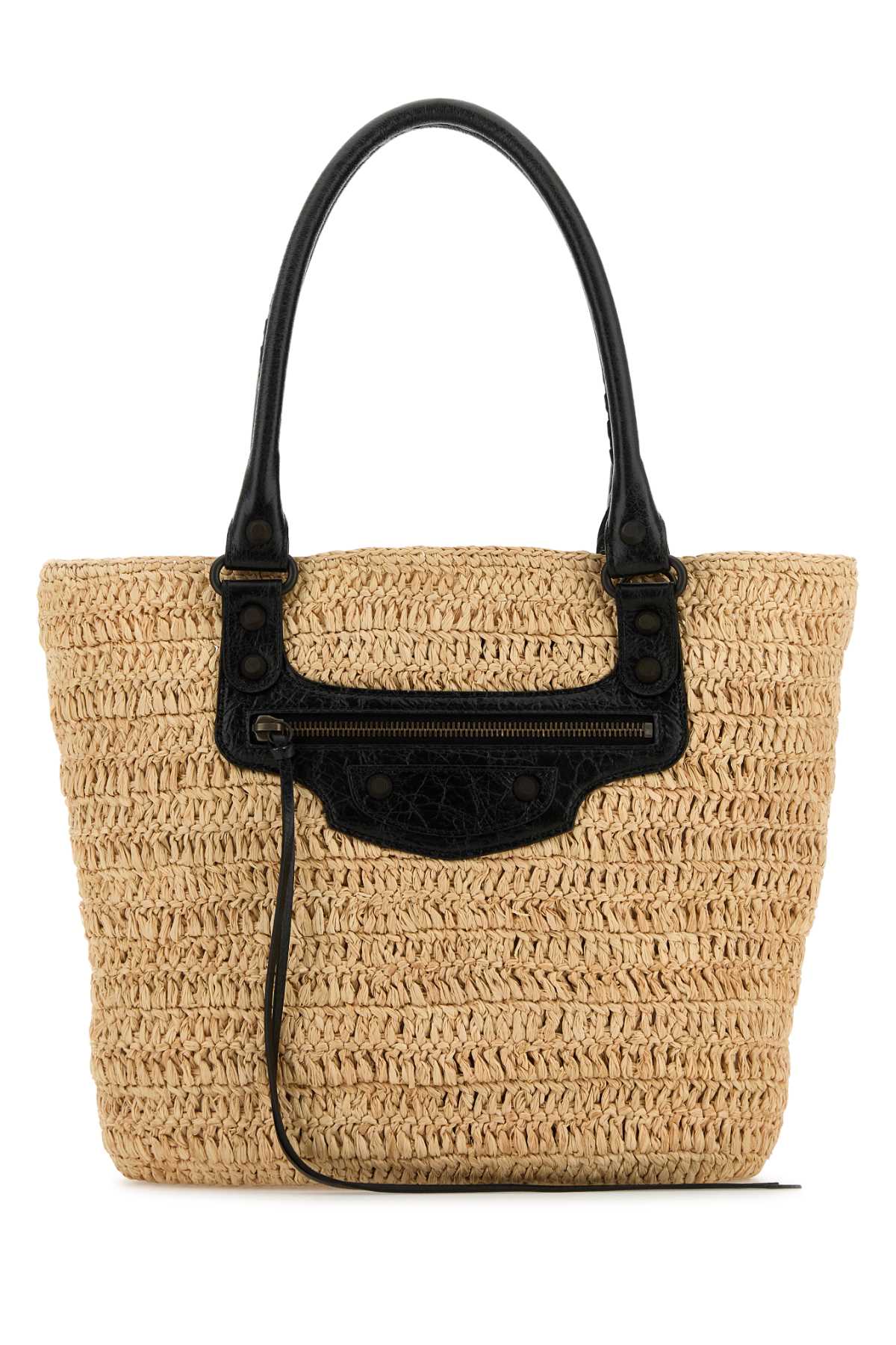 Balenciaga Women Raffia Small Le City Bucket Bag In Brown