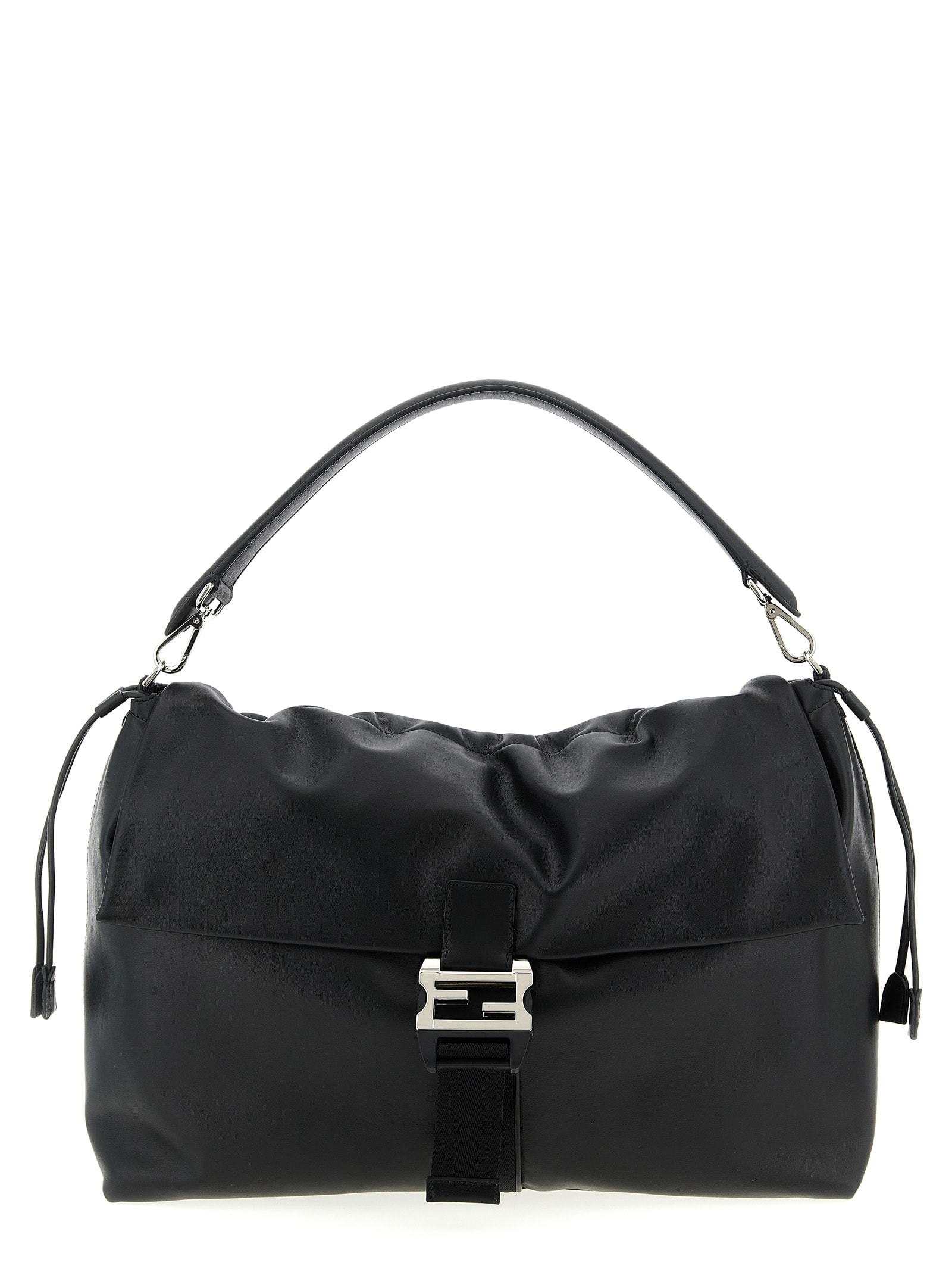 Fendi Flux Maxi Shoulder Bag In Black