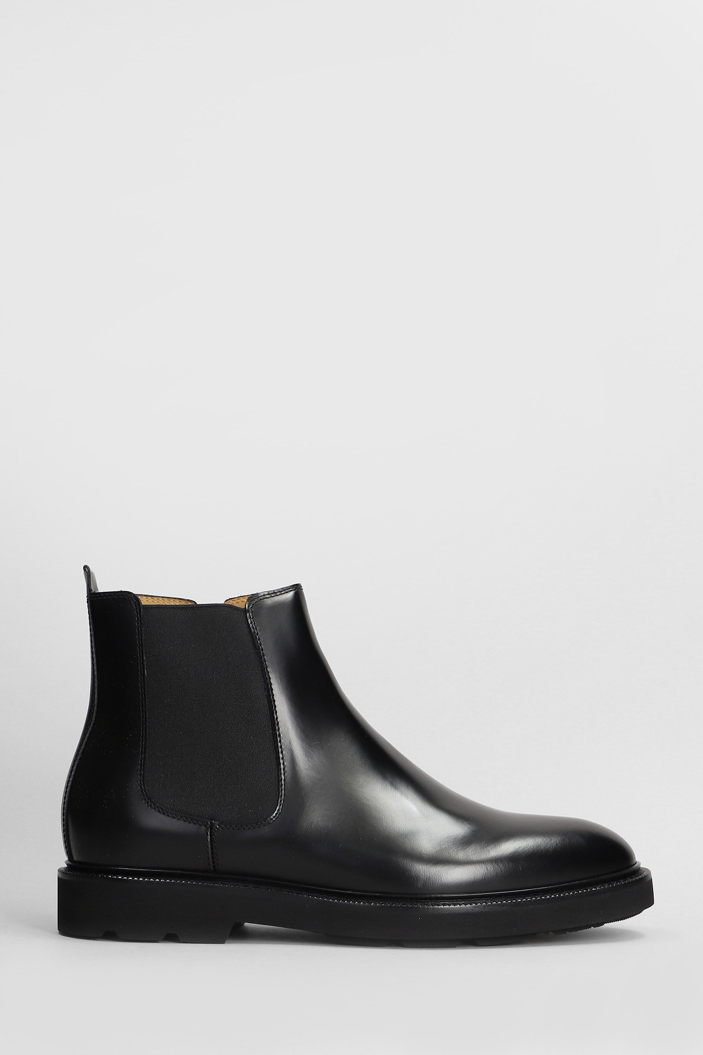 Henderson Baracco Ankle Boots In Black Leather