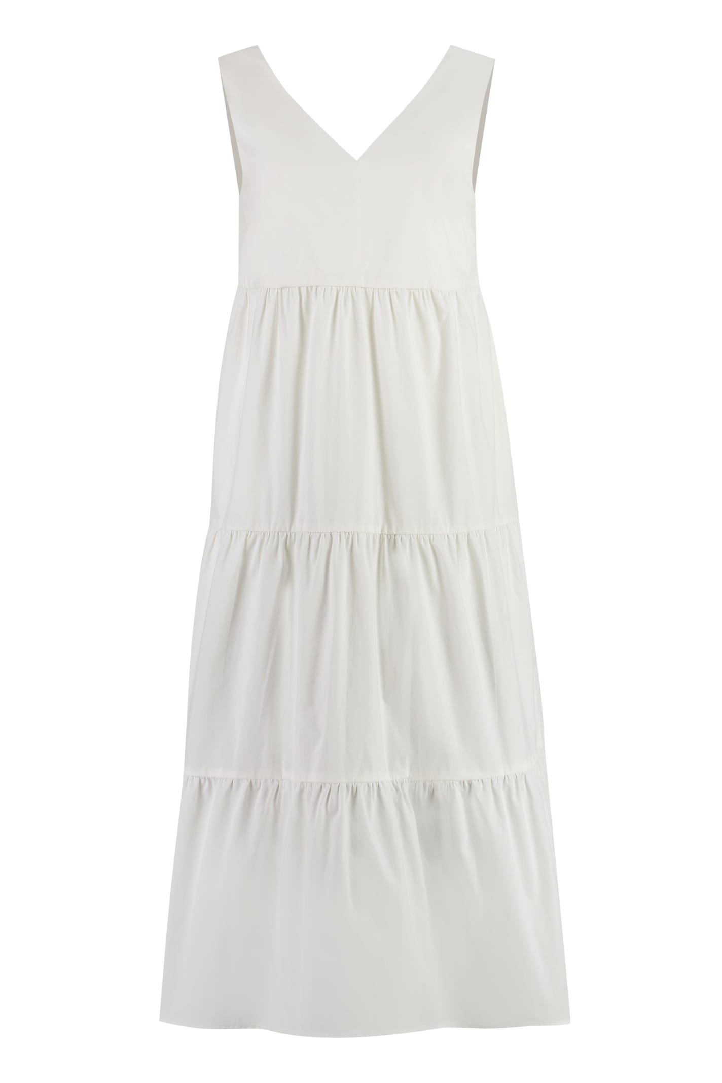 Shop Woolrich Poplin Maxi Dress In White