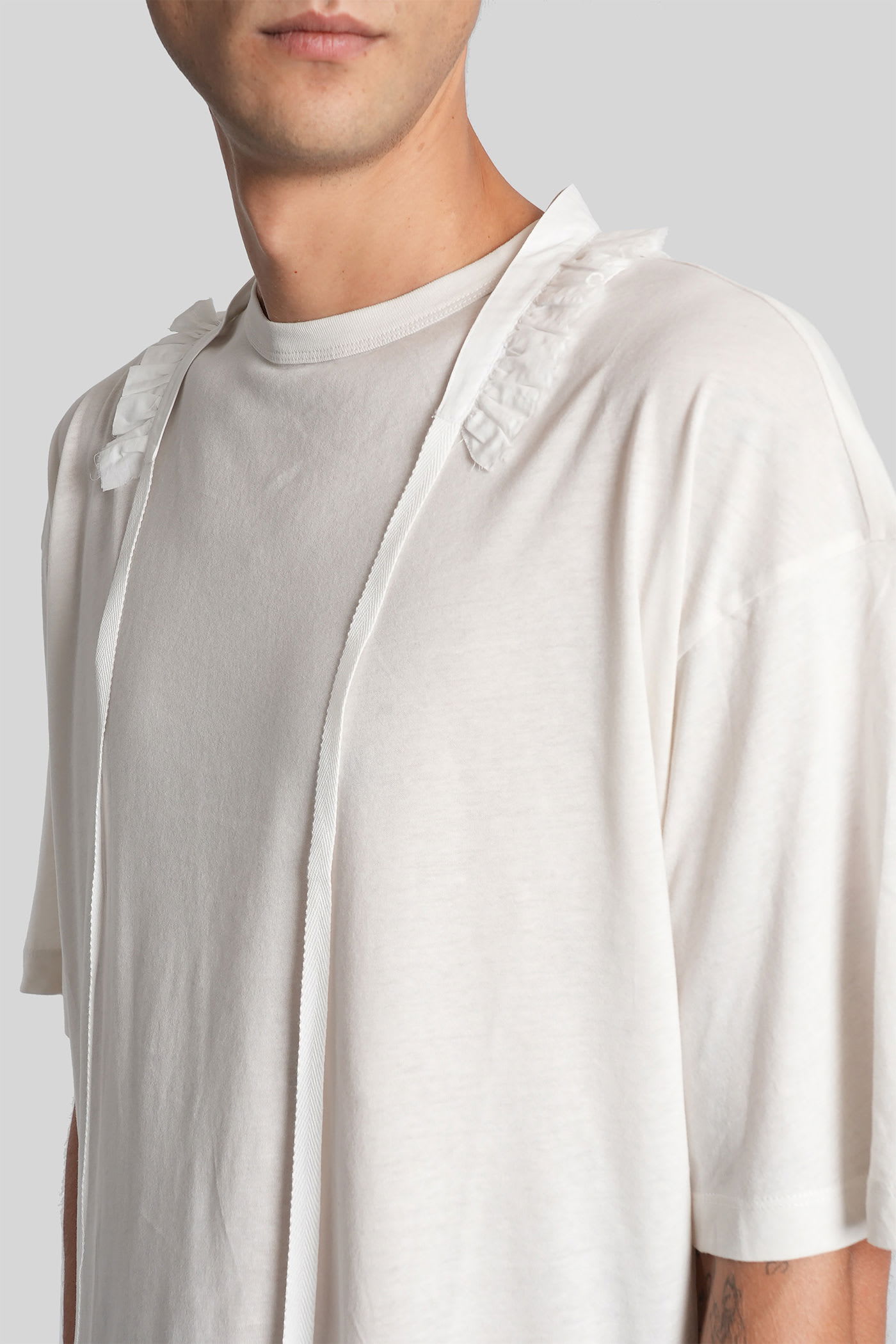 Ann Demeulemeester Danvald T-shirt In Beige Cotton In Neutral