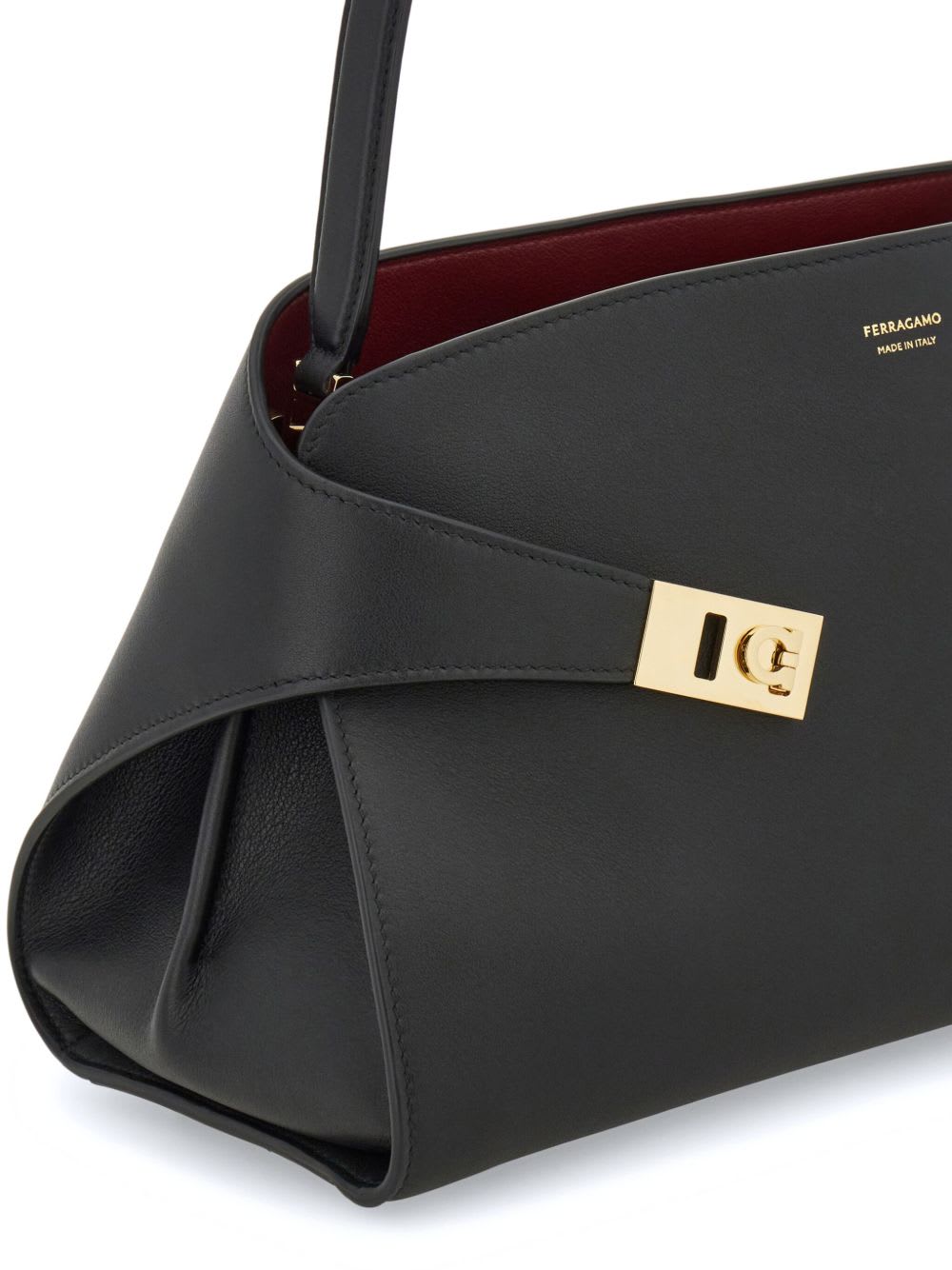 Ferragamo Leather Shoulder Bag Adaptable Strap In Multi
