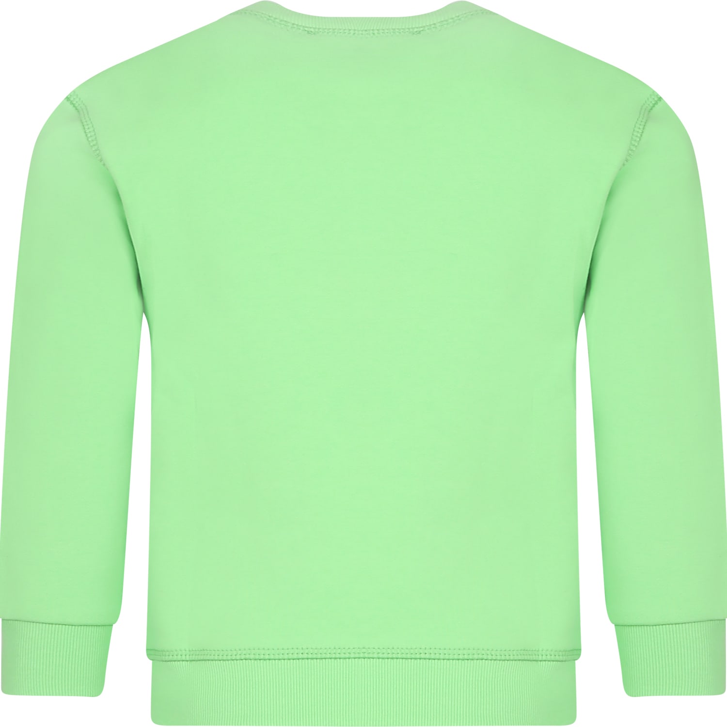 Shop Dsquared2 Green Sweatshirt For Boy With Logo And Print